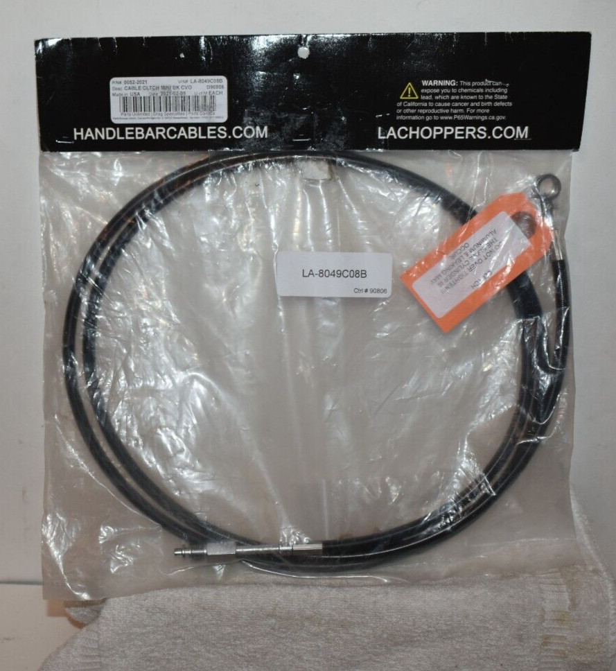 LA Choppers Hydraulic Clutch Line Mini Apes Black Vinyl LA-8049C08B H1