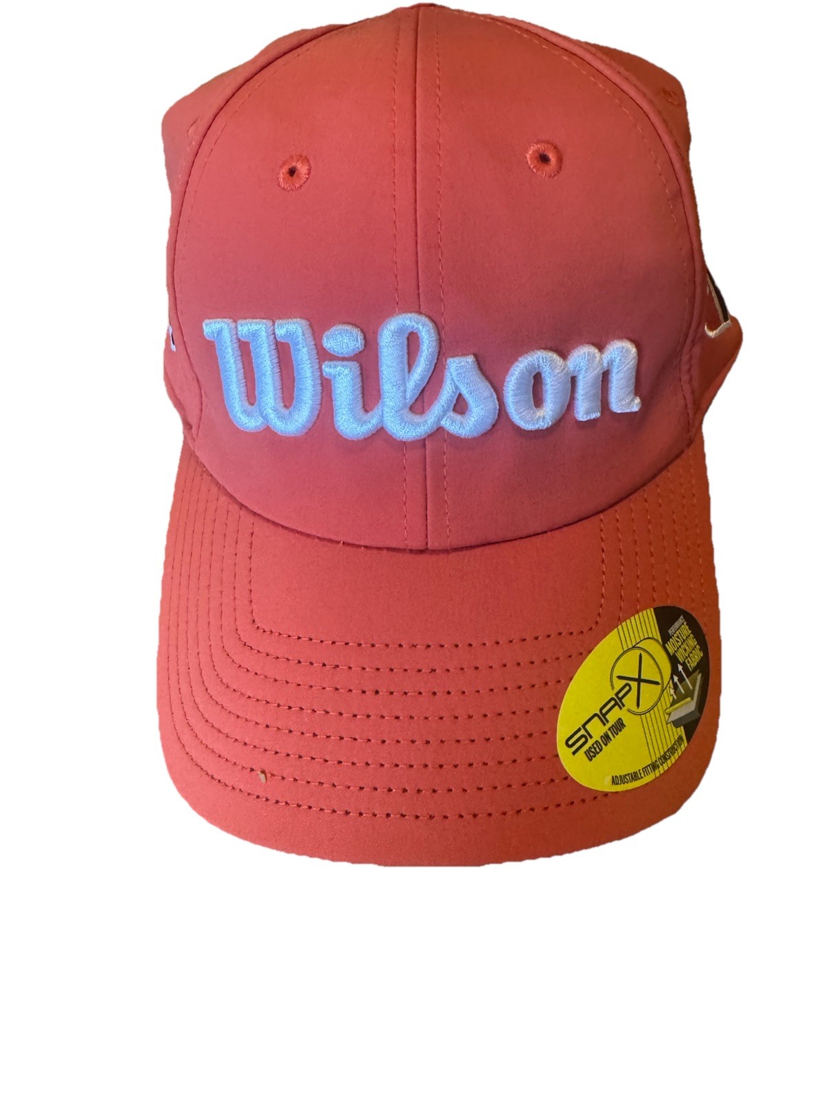 Wilson Pro Golf Hat Moisture Wicking Fabric Adjustable Orange