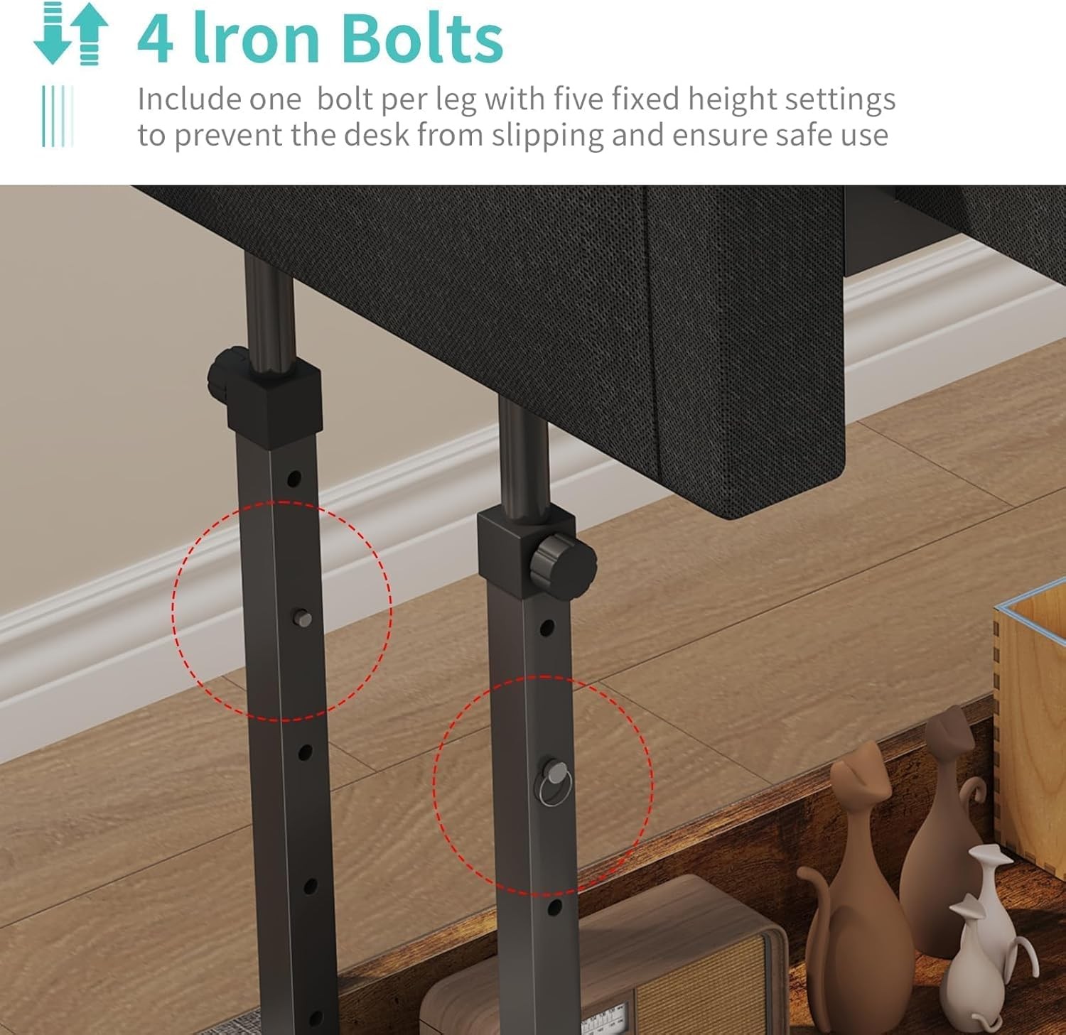 Small Portable Standing Rolling Desk 32 Inch Adjustable Mobile Stand Up Teacher