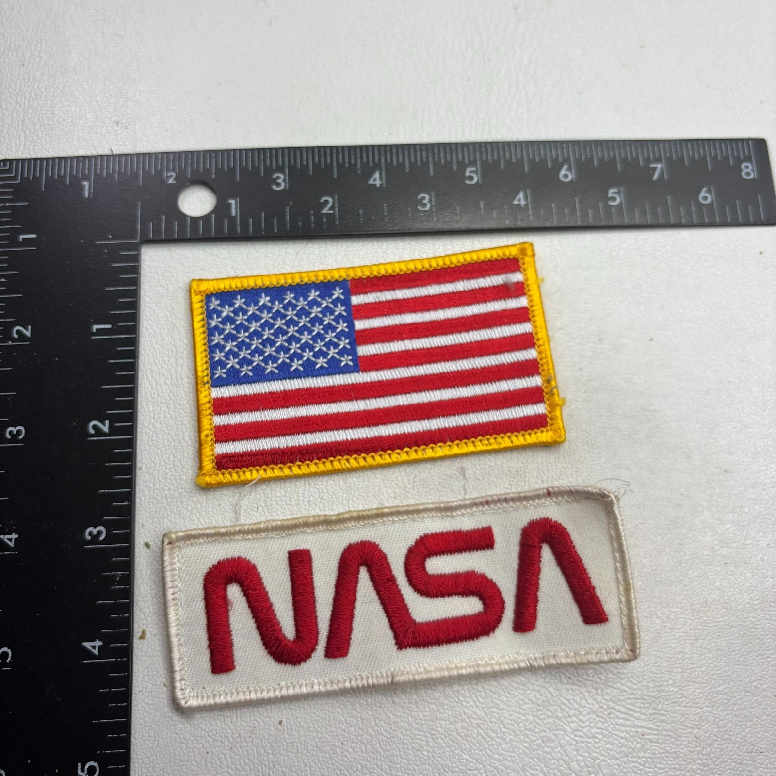 2 Patches 1 USA FLAG Patch + 1 NASA Patch 58J7