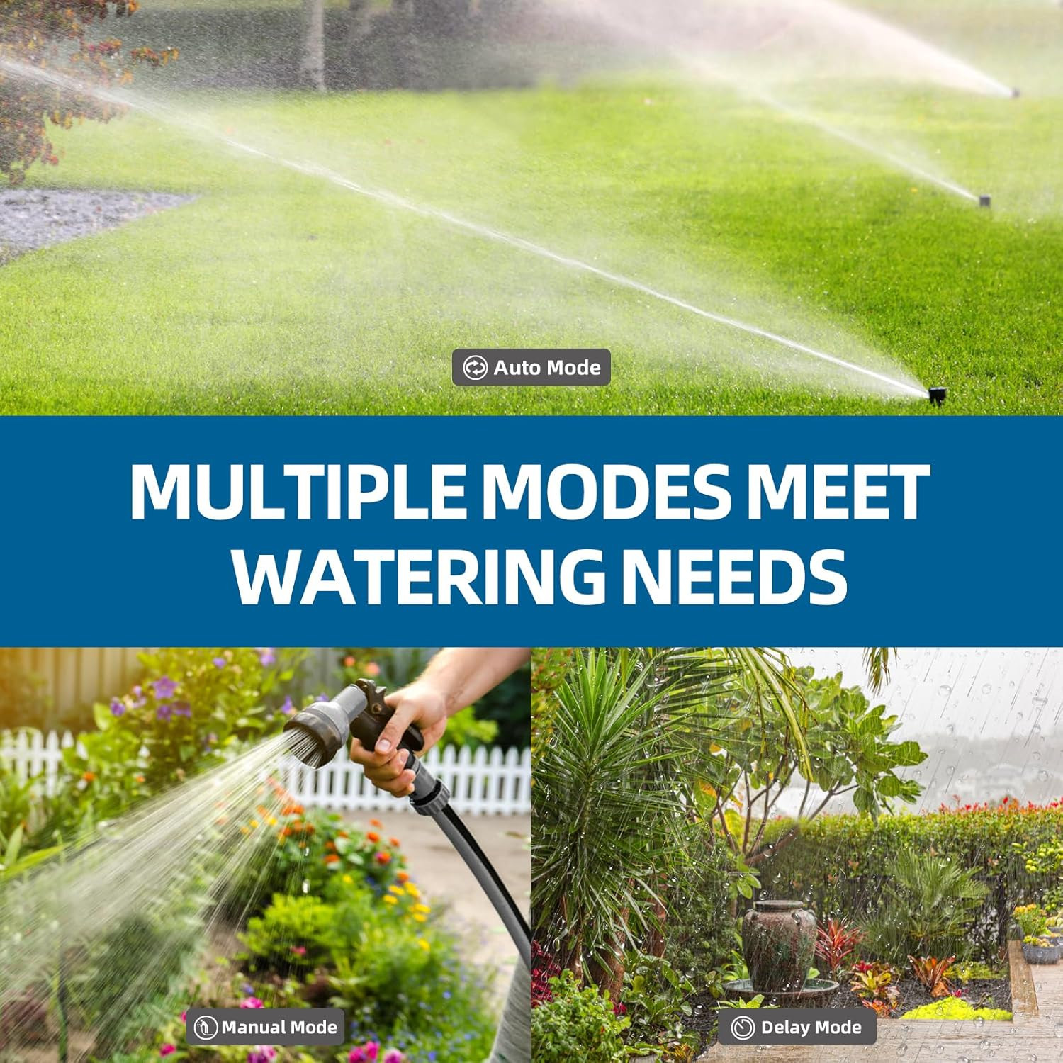 Sprinkler Timer Outdoor, Digital Programmable for Garden Hose, Irrigrtion Timer