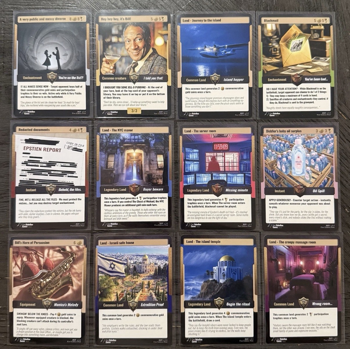 World War Woke Starter Deck & Epstein Files FULL 48 Base Set + All Holos