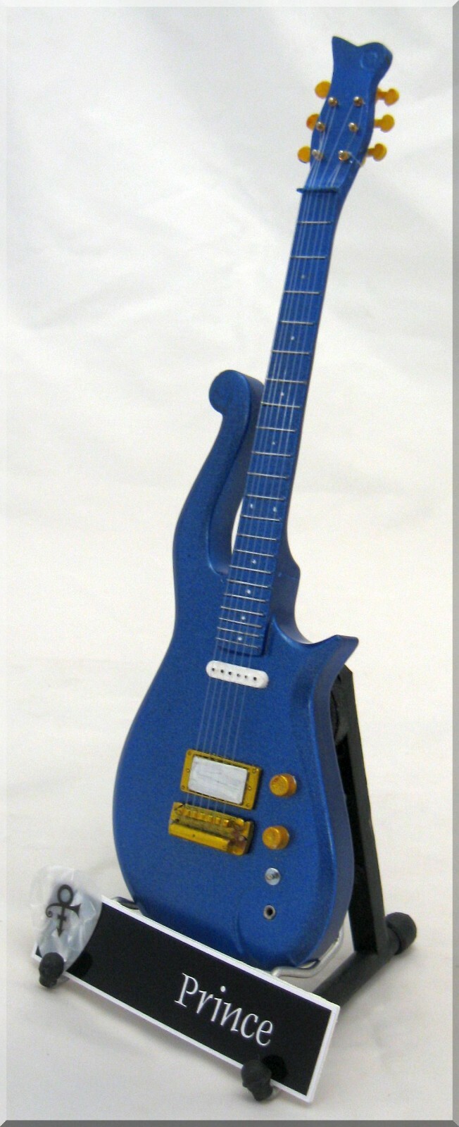 PRINCE Miniature Guitar blue Cloud with Guitar Pick