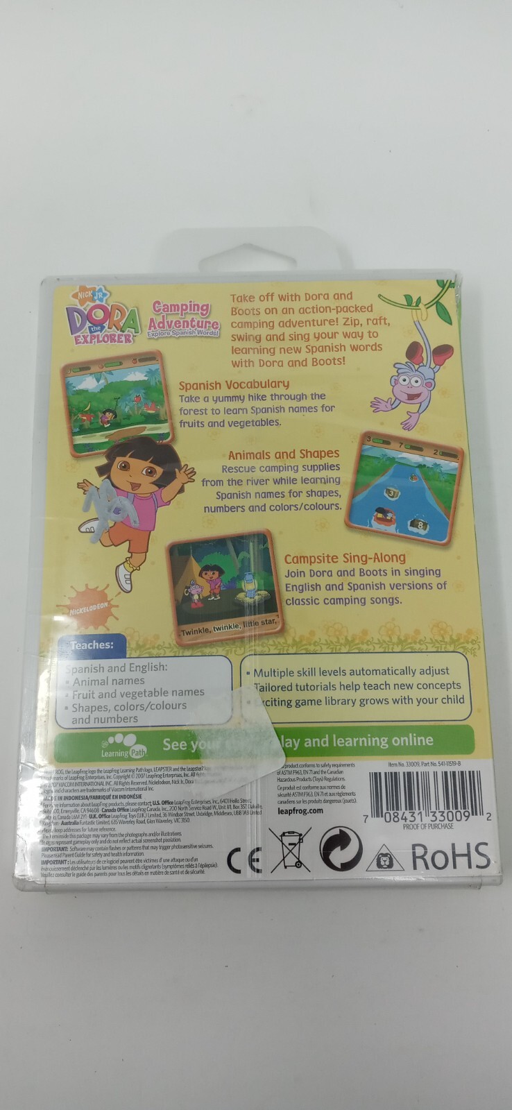 Leapfrog Leapster Creature Create and Dora the Explorer Camping Adventure