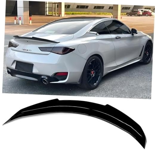 Rear Spoiler Wing for Infiniti Q60 Q60S 2017-2022 Accessories | Gloss Black