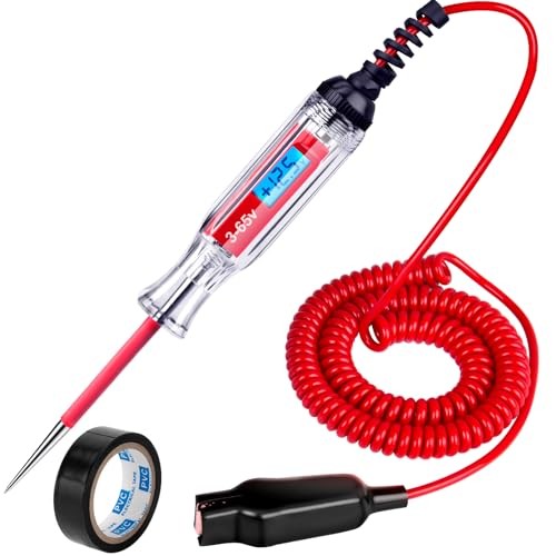 Heavy Duty 3-65V Backlit Digital LCD Circuit Tester - Test Light with 140 Inch