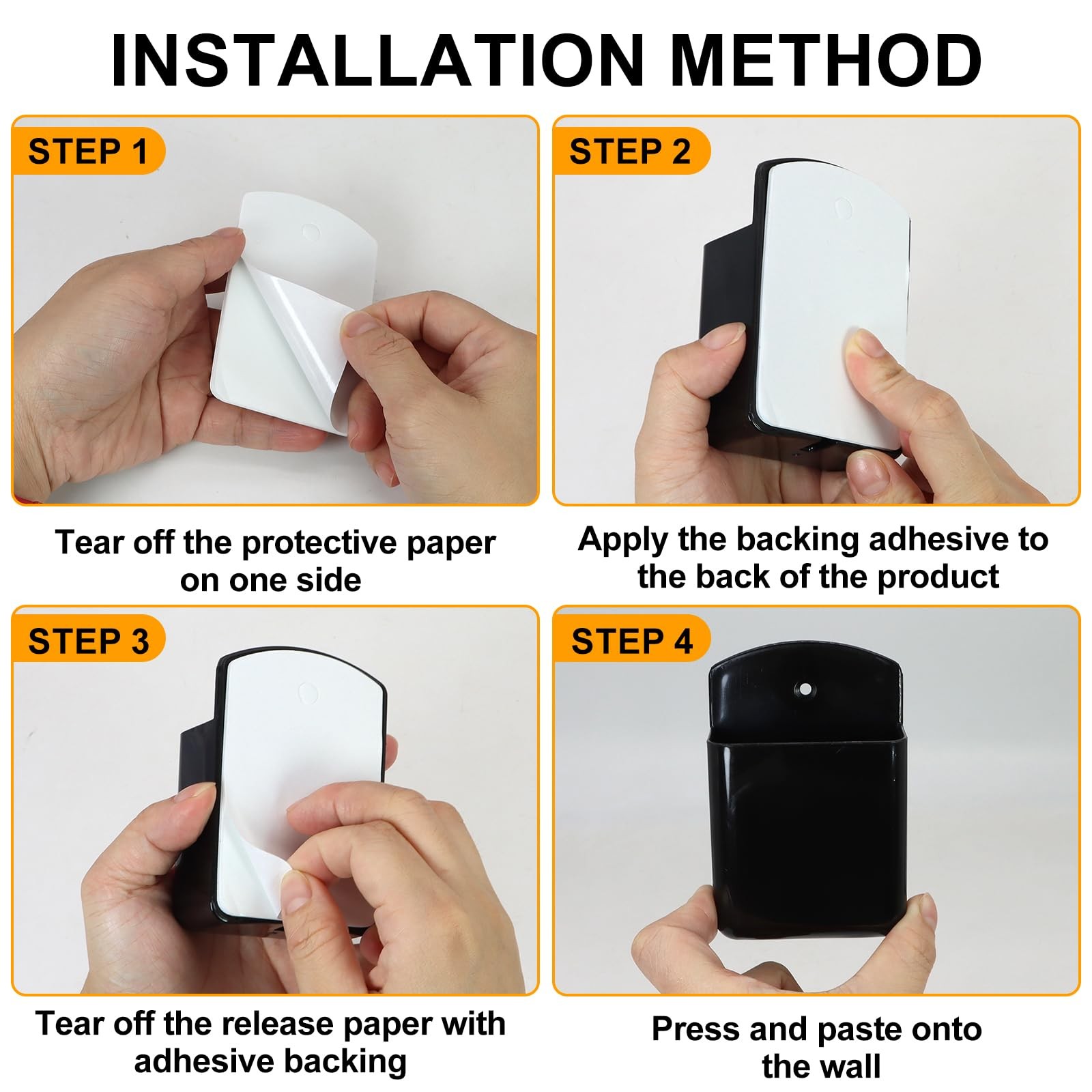 2 PCS Self Adhesive Remote Holder Wall Mount Control Holders Small Wall Mount...
