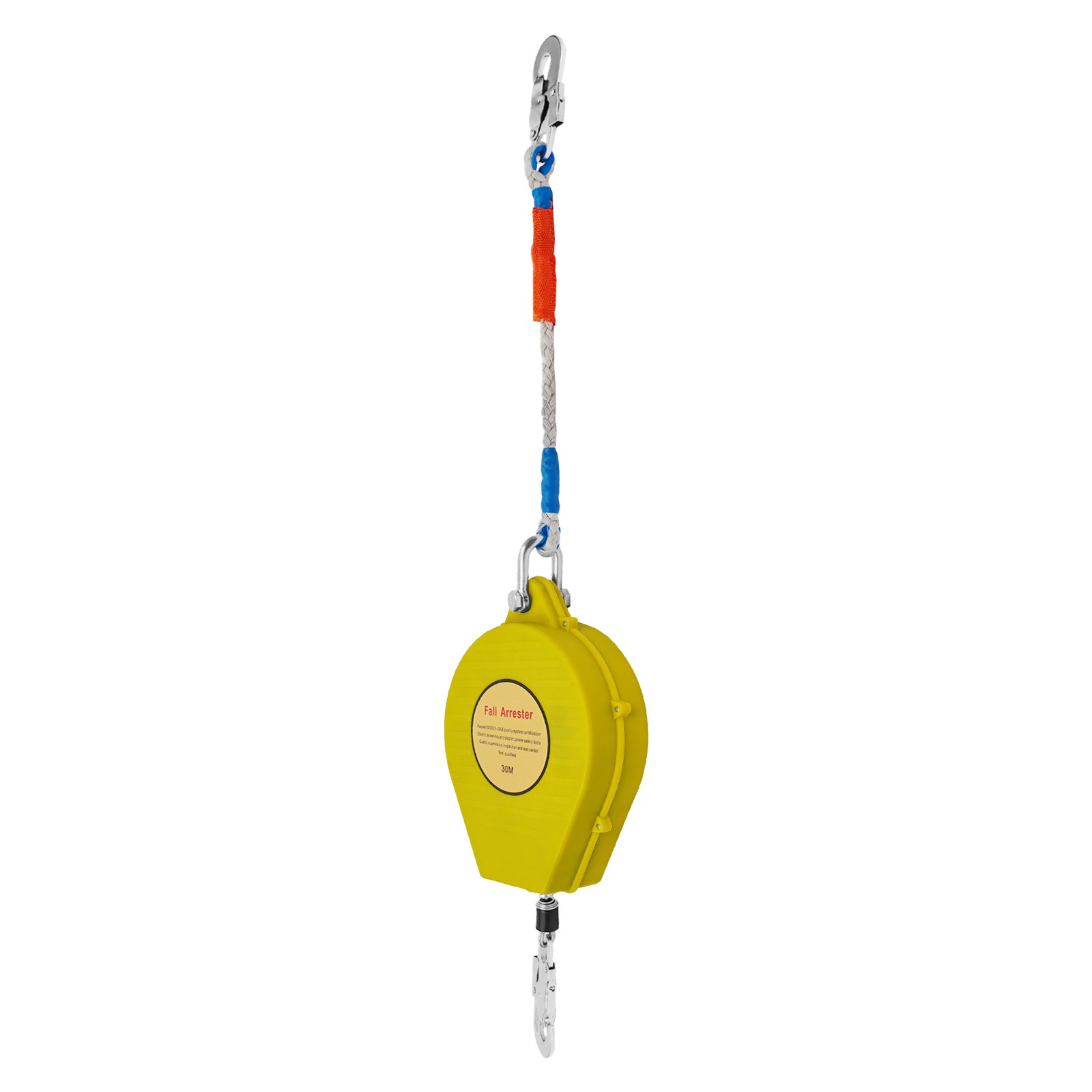 30M-Range Self-rRetractable Fall Arrester Fall Arrest Protector Yellow Max 150kg