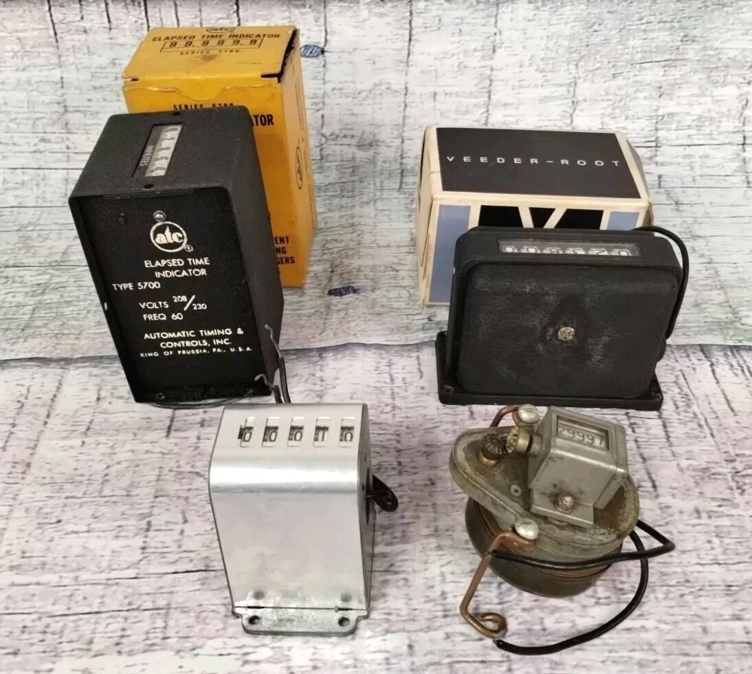 Haydon 1600A Motor & Veeder Root Counters AT-120506   AH 126805  ATC 5700 VTG