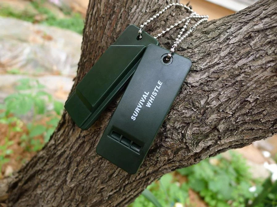 2 New Survival Whistle Emergency Rescue Tool Signal Sound Outdoor Camping Hiking