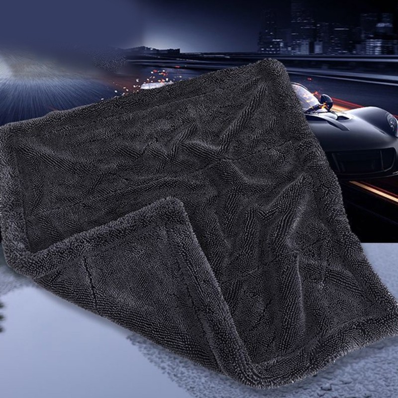 Heavy weight Car Detailing Towel 6mm Twisted Fibers High Absorbency Plush Surfac