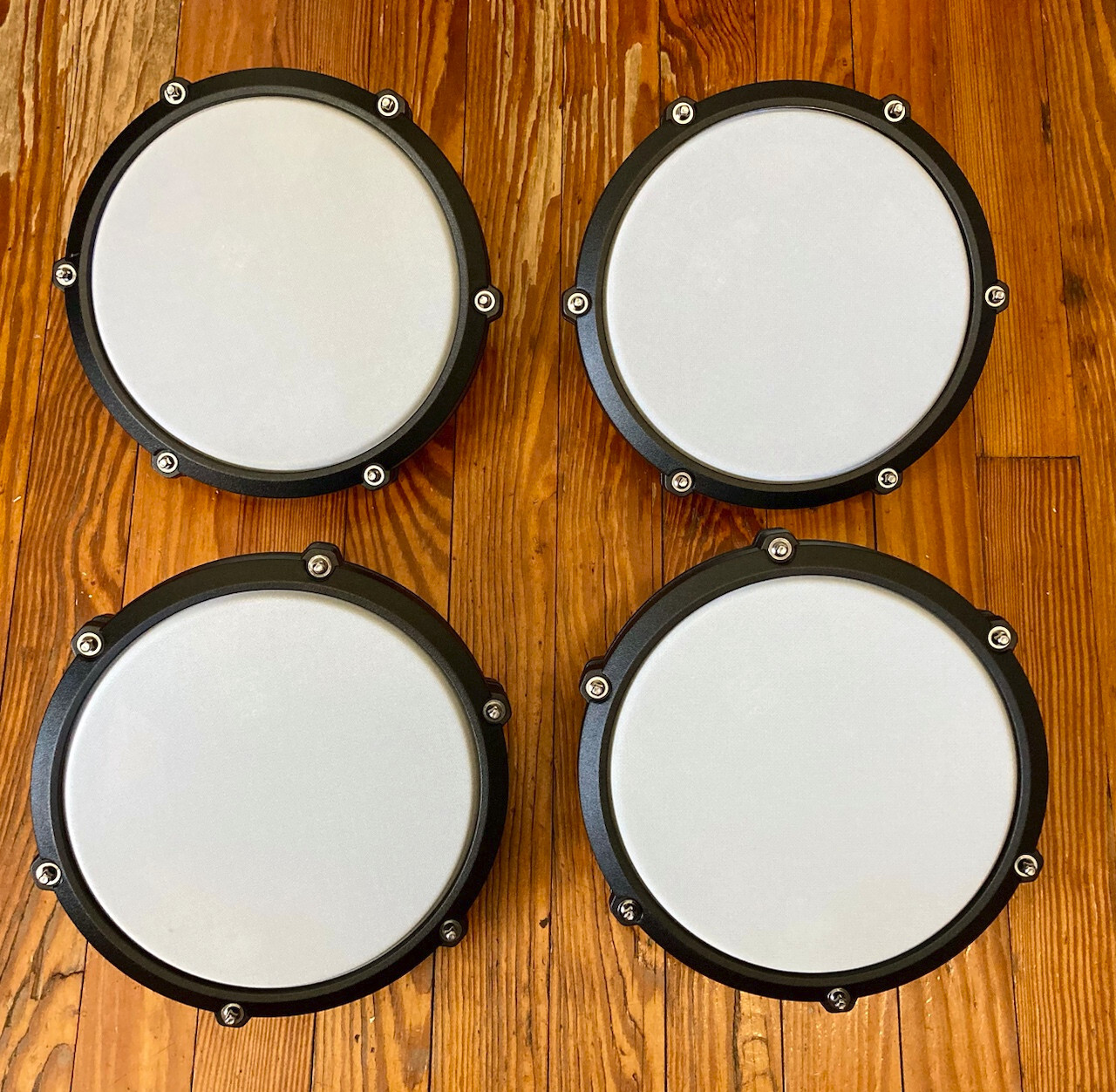 4x Red Alesis 8” Tom Mesh Drum Pads (Used Single Zone) Nitro Max