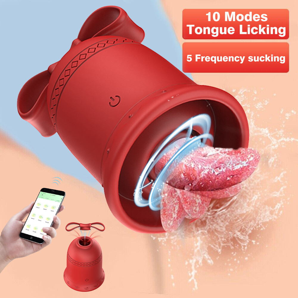 Licking-Rabbit-Vibrator-Nipple-Clit-Sucking-Massager-Women-Toy use Lubricant APP