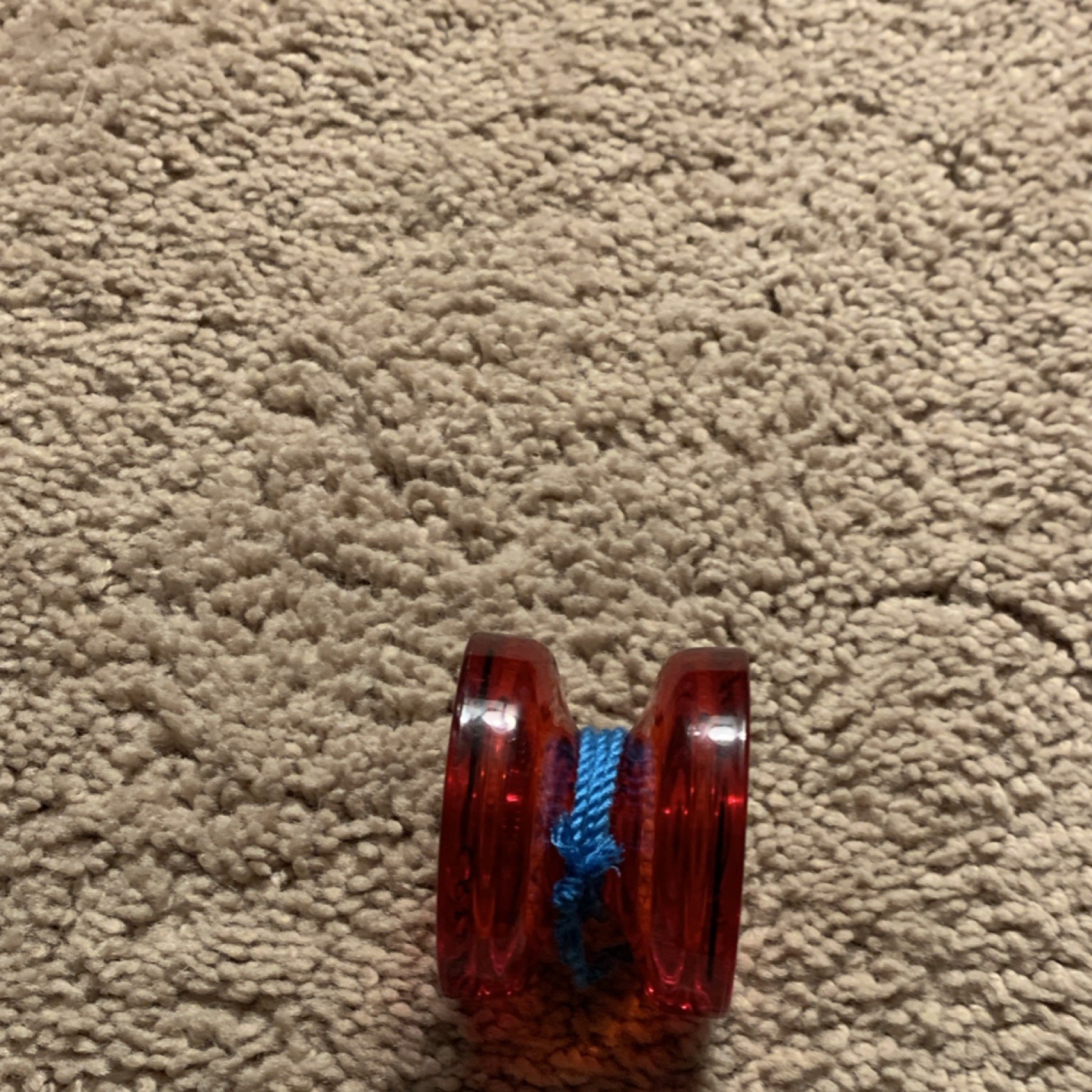 CRYSTAL Red Yo-Yo with Blue String, Classic Design, Durable Red Yo-Yo Toy