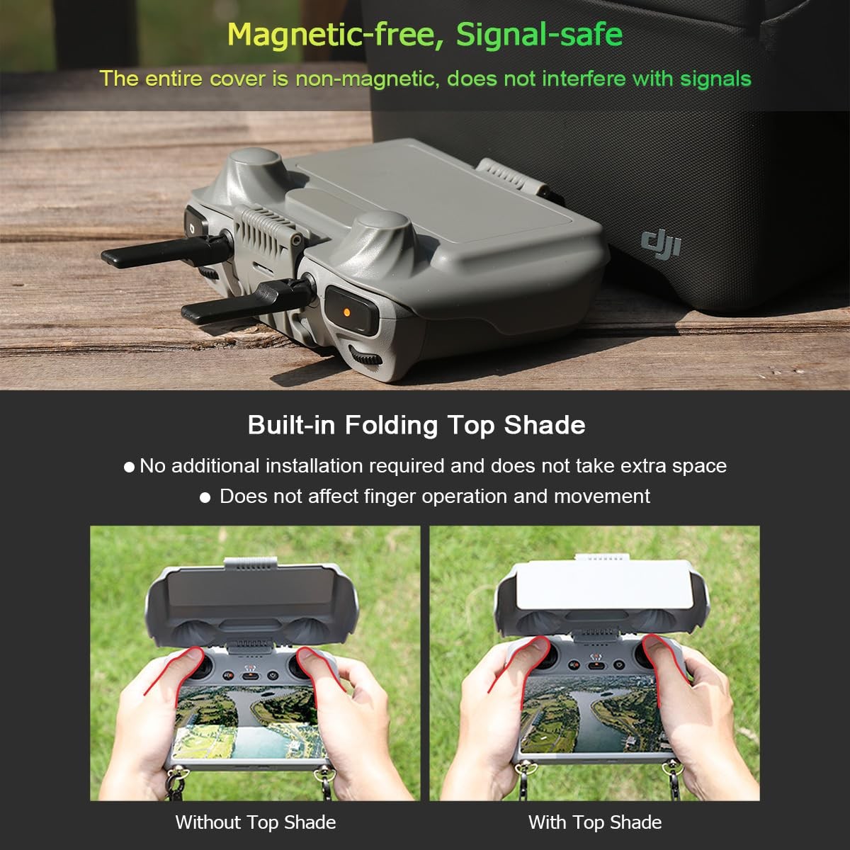 Arzroic RC 2 Protective Sun Hood Kit with Screen Protector & Neck Grey