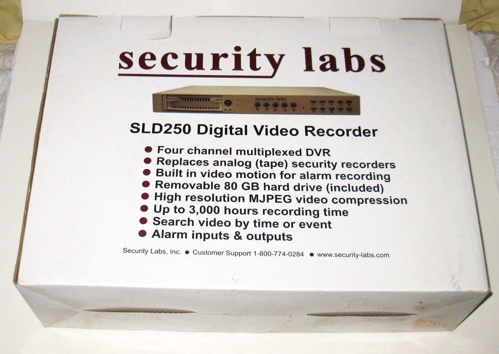 Security Labs SLD250 DVR Digital Video Recorder in Box Powers Up READ LISTING