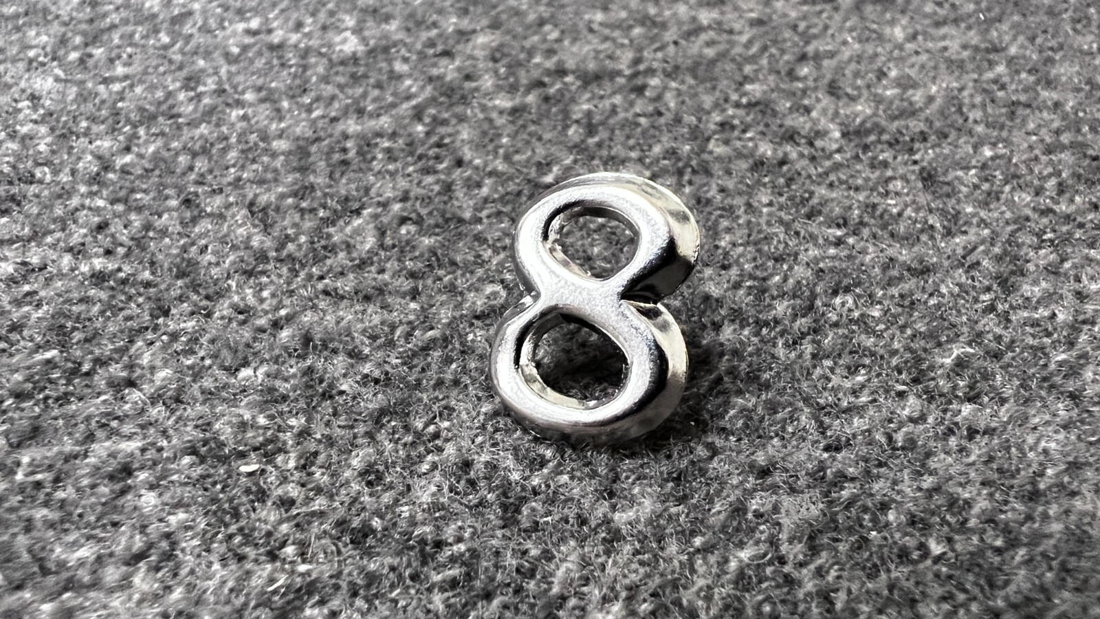 Civil War, 19th Century, Police 5/8" Stamped No. "8" SILVER Hat Insignia - NEW