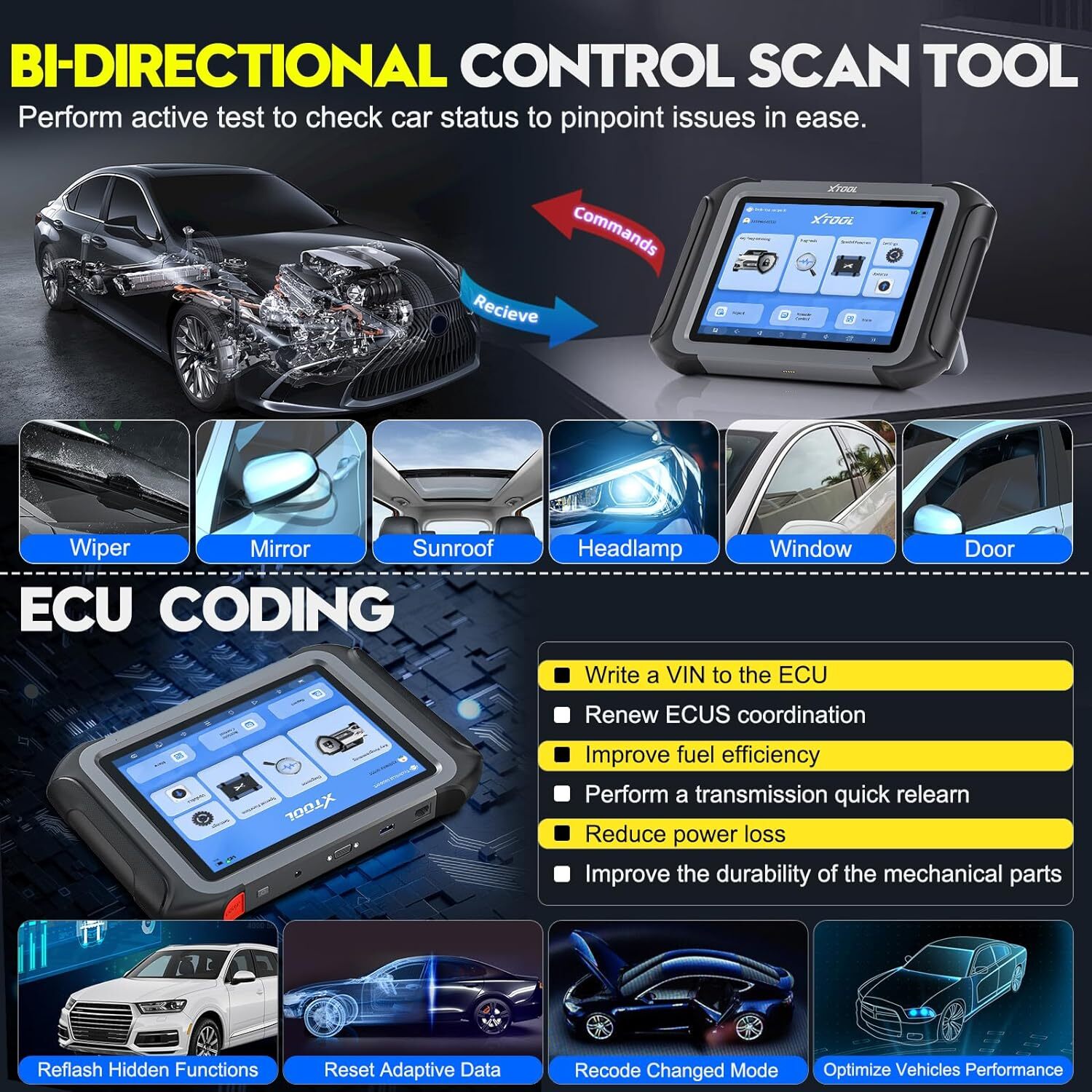 USED XTOOL X100 MAX IMMO Key Programmer Auto Diagnostic Tool Topology Mapping
