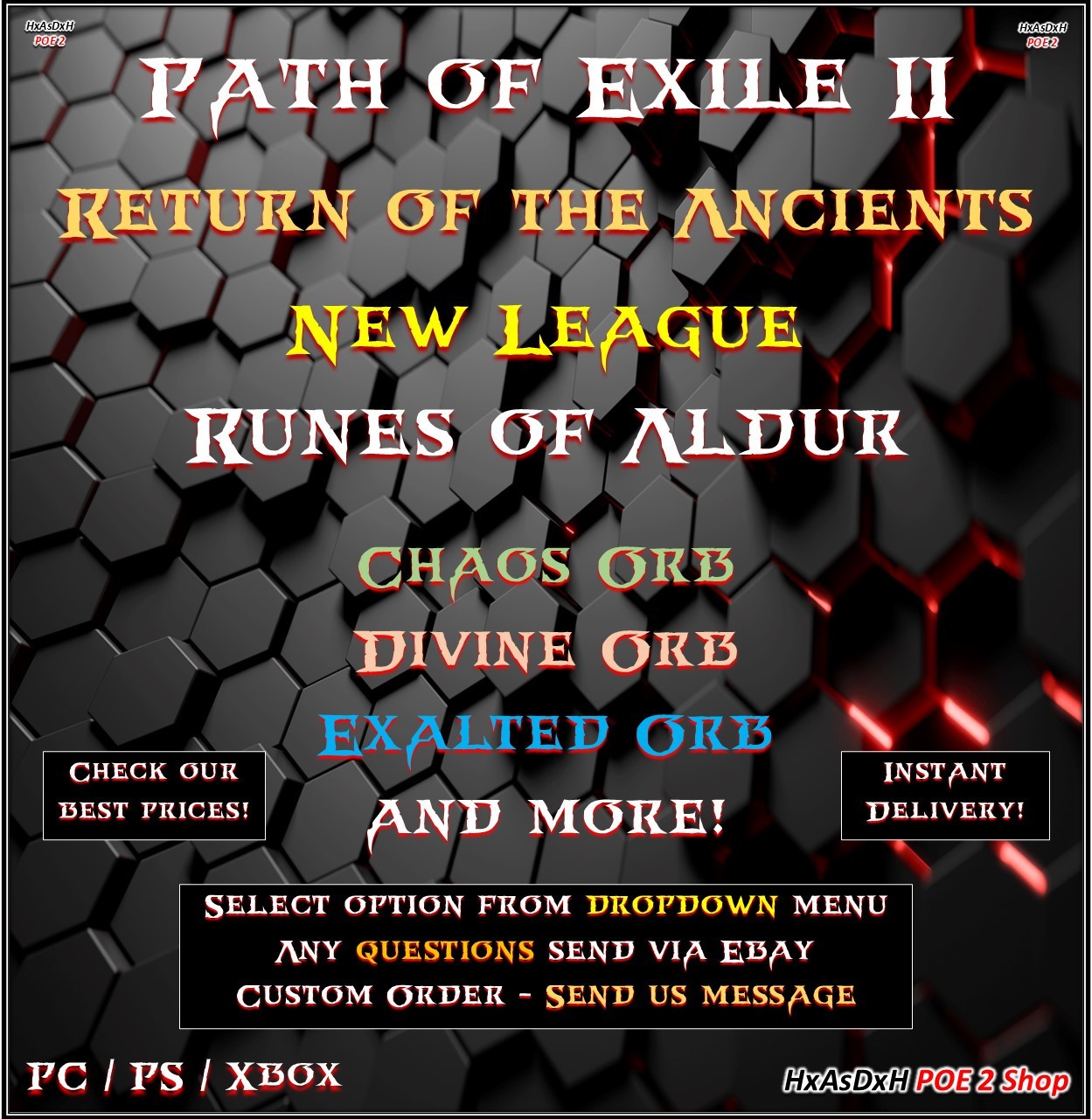 ✨Path of Exile 2✨Exalted & Chaos & Divine Orb✨New League✨Return of the Ancients✨