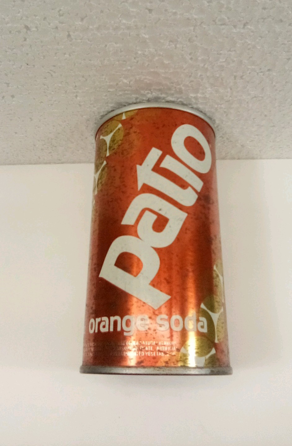Vintage 70s Steel Pull Tab Soda Can/ Patio Orange ( A Pepsi Product )