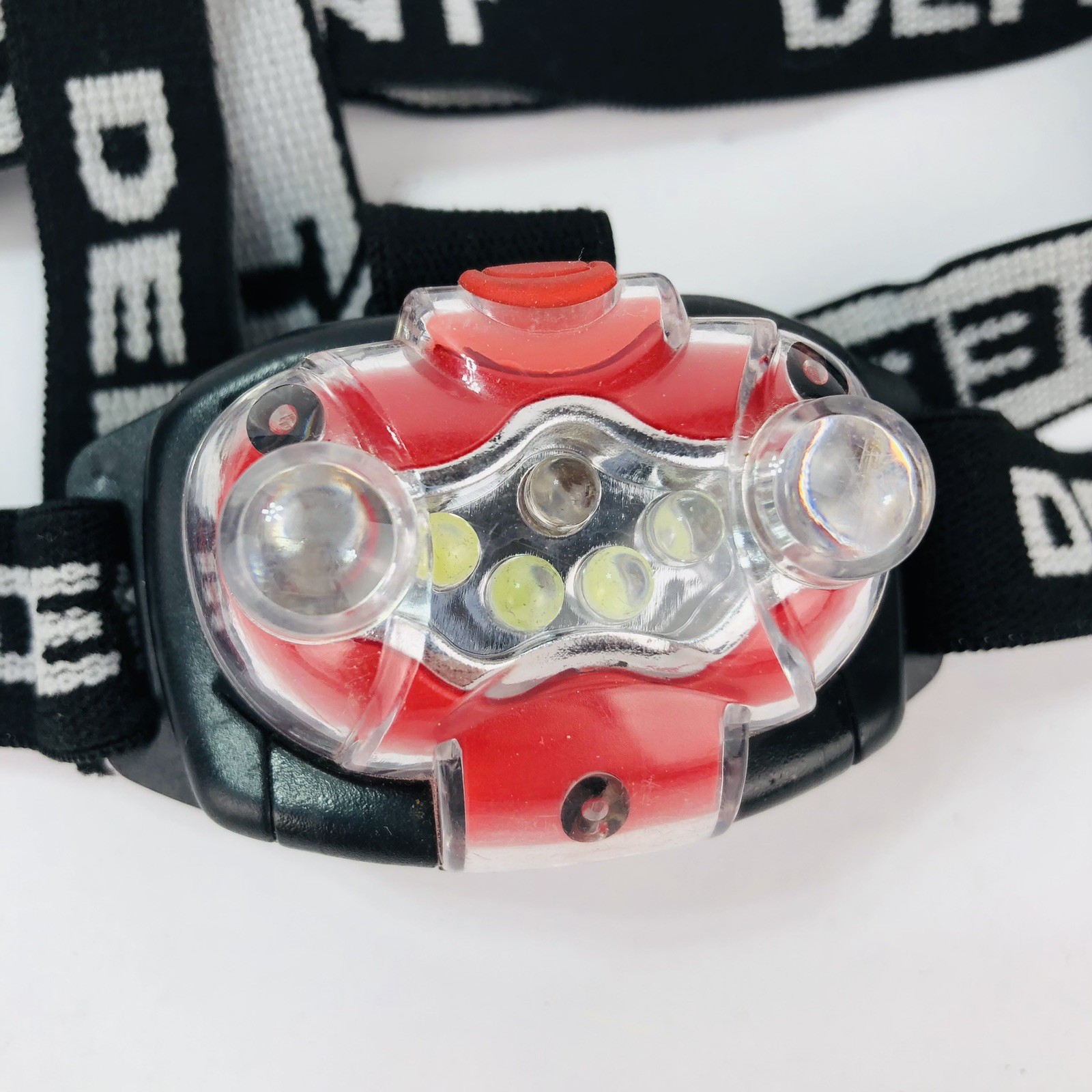 Defiant Headlight Head Lamp Light Forehead Camping Adjustable Straps Tested EUC