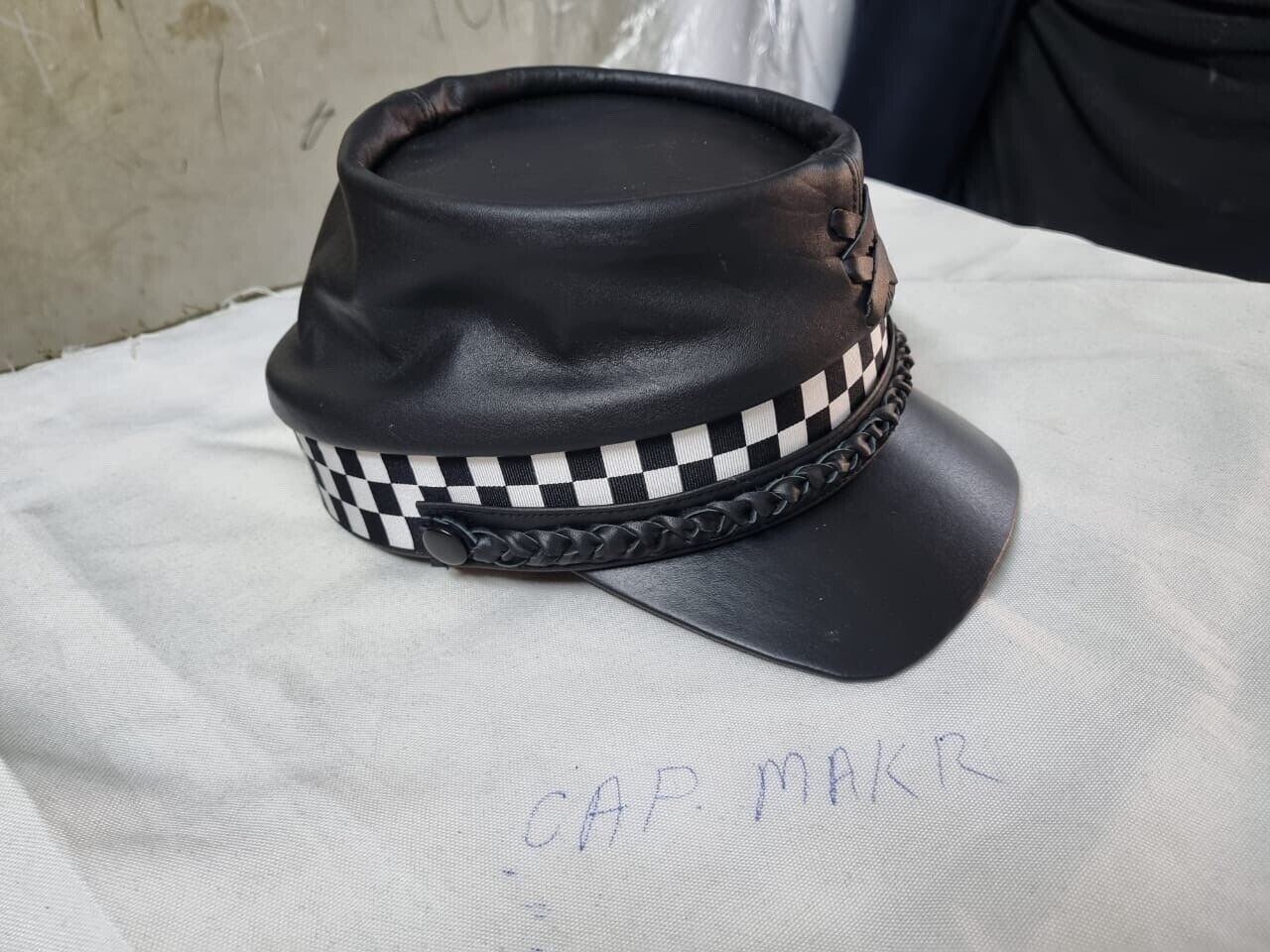 Leather Kepi Cap - American Civil War Leather Kepi Cap Replica History Militaria