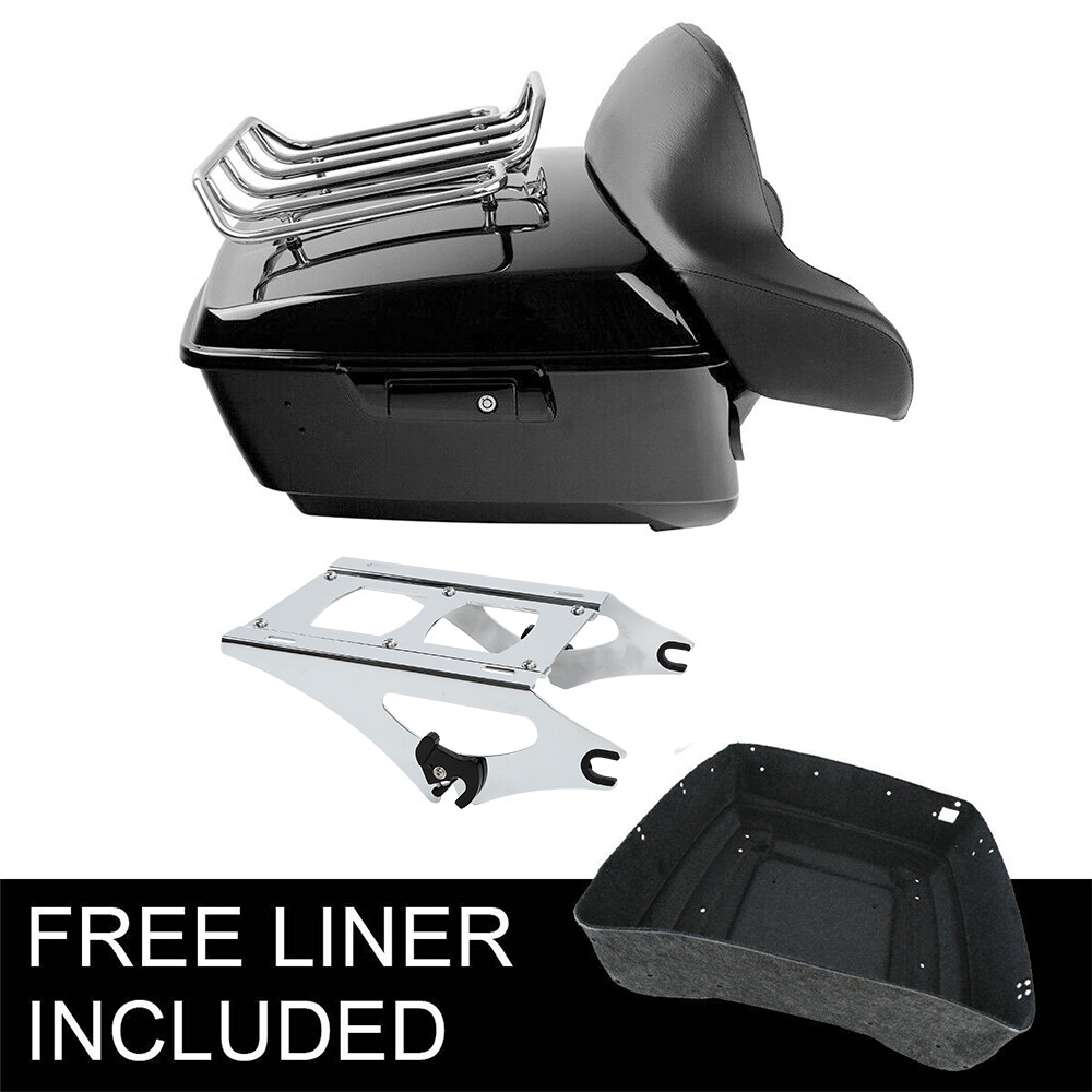 Black King Trunk Pad Mounting Rack Fit For Harley Electra Road Glide 2014-2026