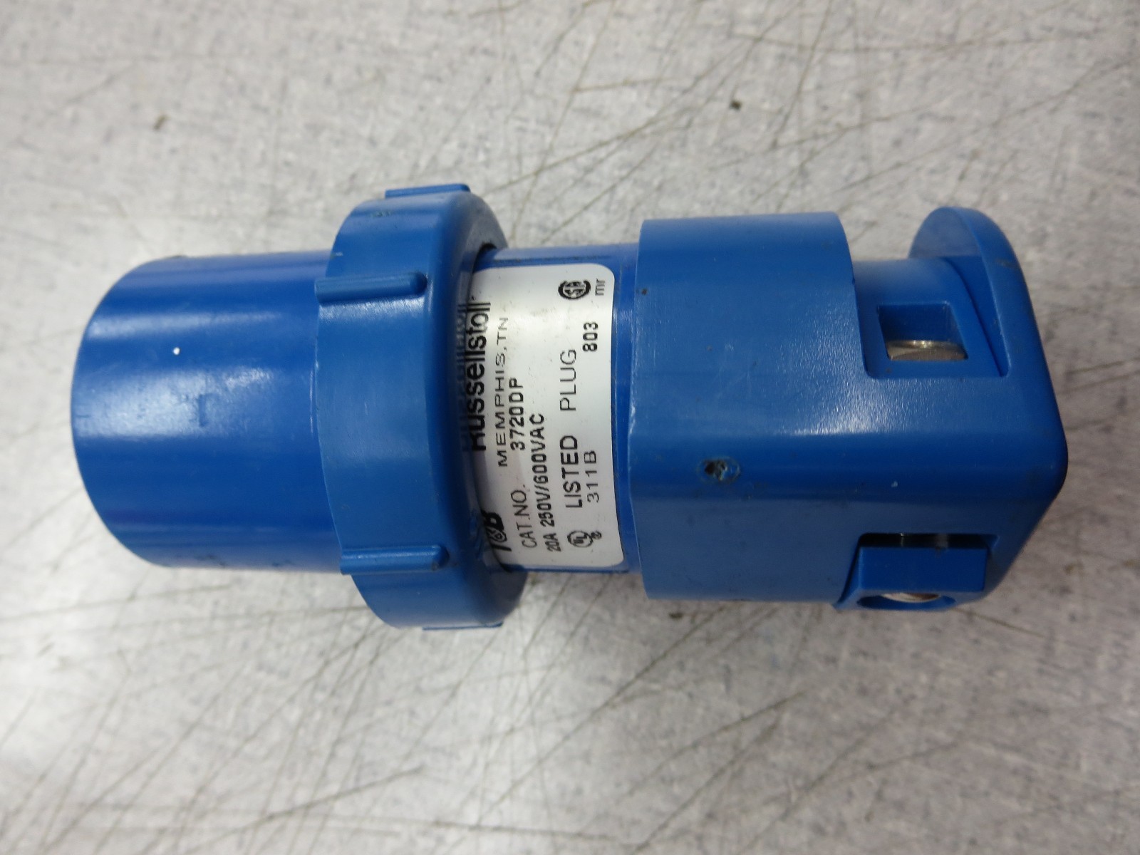 T&B RussellStoll 3720DP 20A 250V/ 600VAC Plug