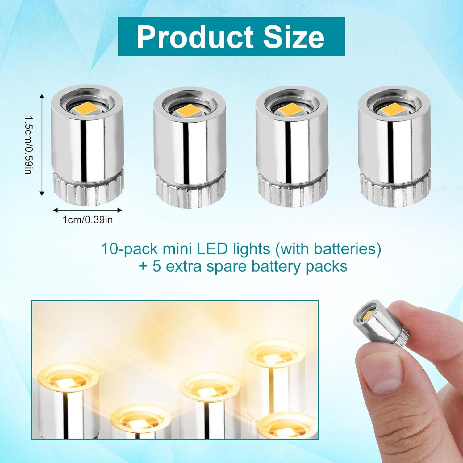 BTFO 10Pcs Miniature Led Lights, Tiny Small Led Lights Battery Powered Balloon M