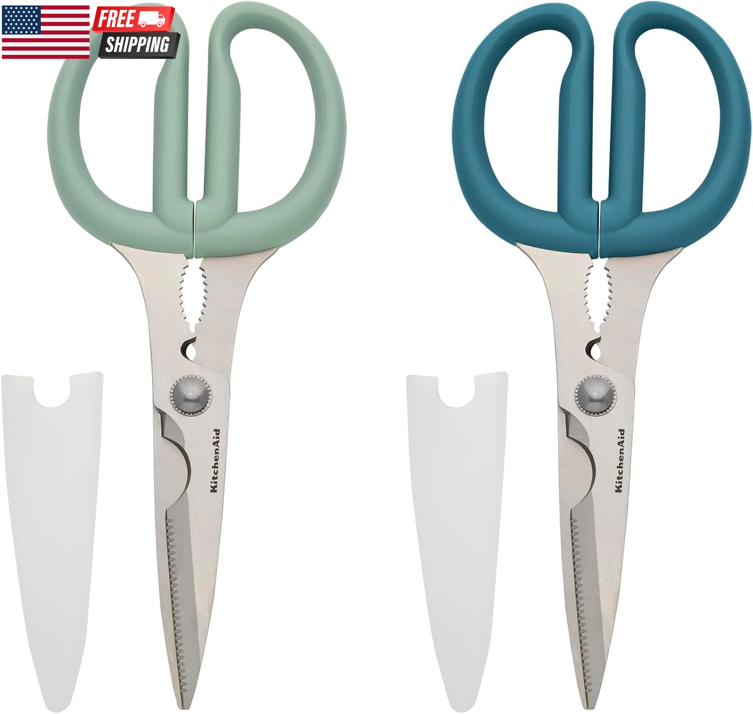 Kitchenaid All Purpose Kitchen Shears with Protective Sheath Durable Stainless S