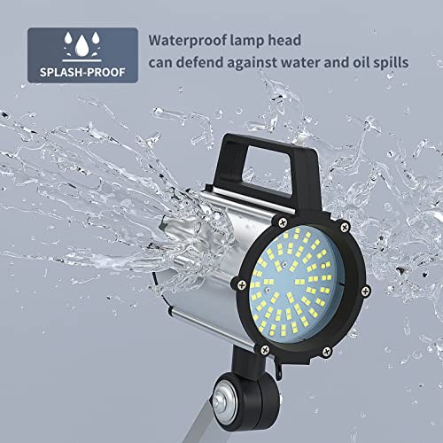 Adjustable Angle LED Machine Long-Arm Dual-Color Work Light, 25W Machine Silver