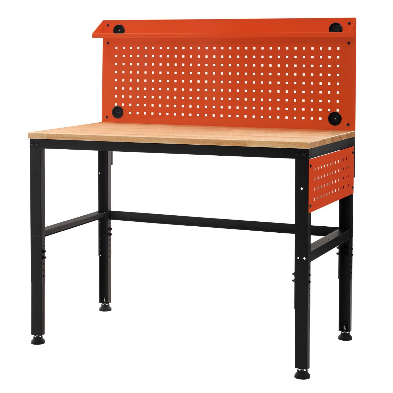 Mcombo Workbench with Solid Wood Tabletop for Garage, Shop B48