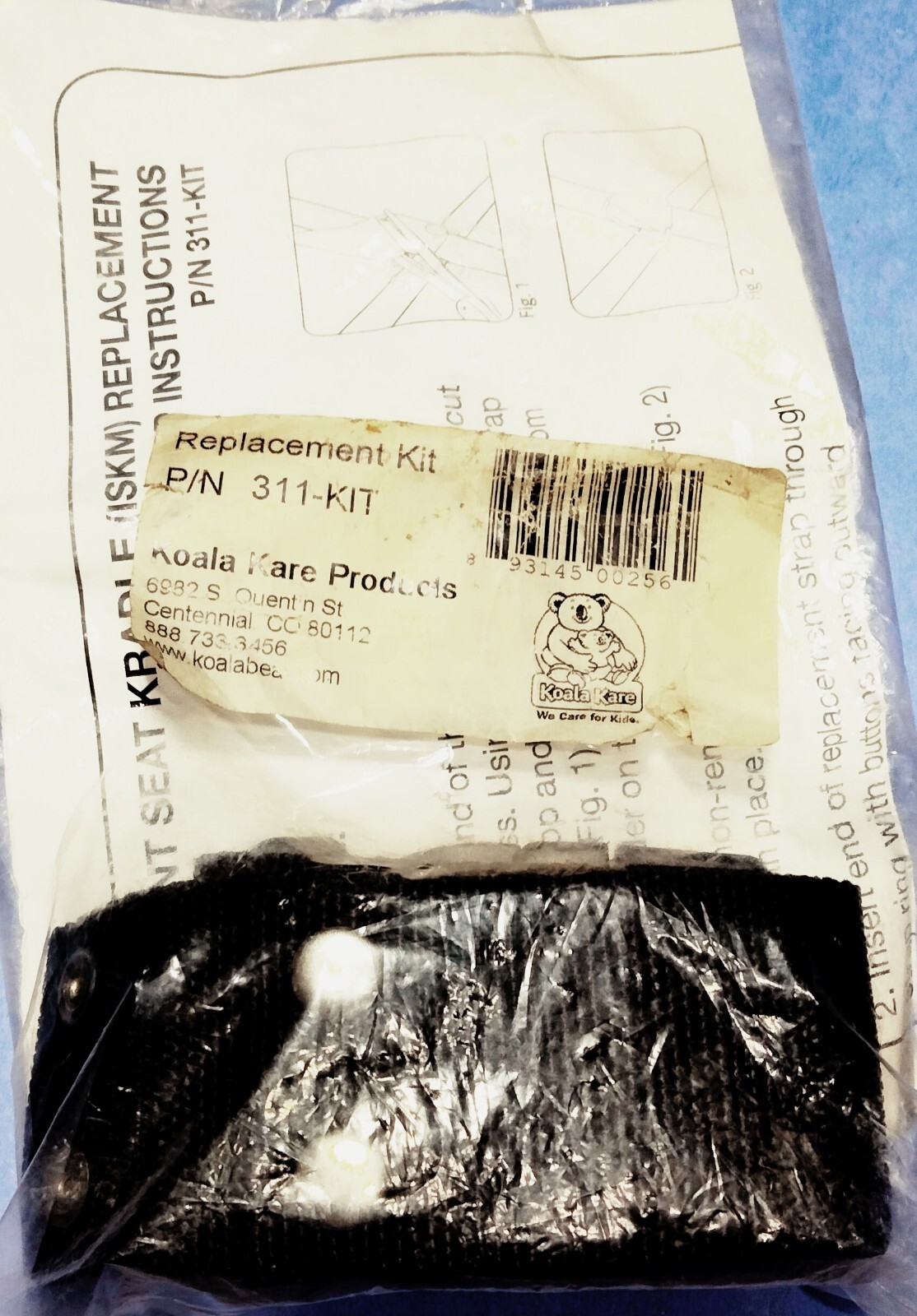 Koala - 311-KIT - Infant Seat Kradle Strap Kit -New -Old Stock - Never Been open