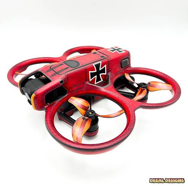 DJI Avata 2 Red Baron Wrap Skin, Sticker, Decal, FULL Version