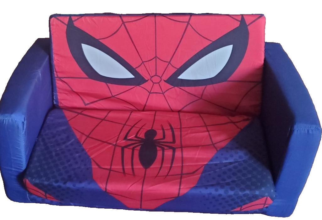 Spider-Man 2-in-1 Flip-Out Kids Sofa by Delta Children – EUC