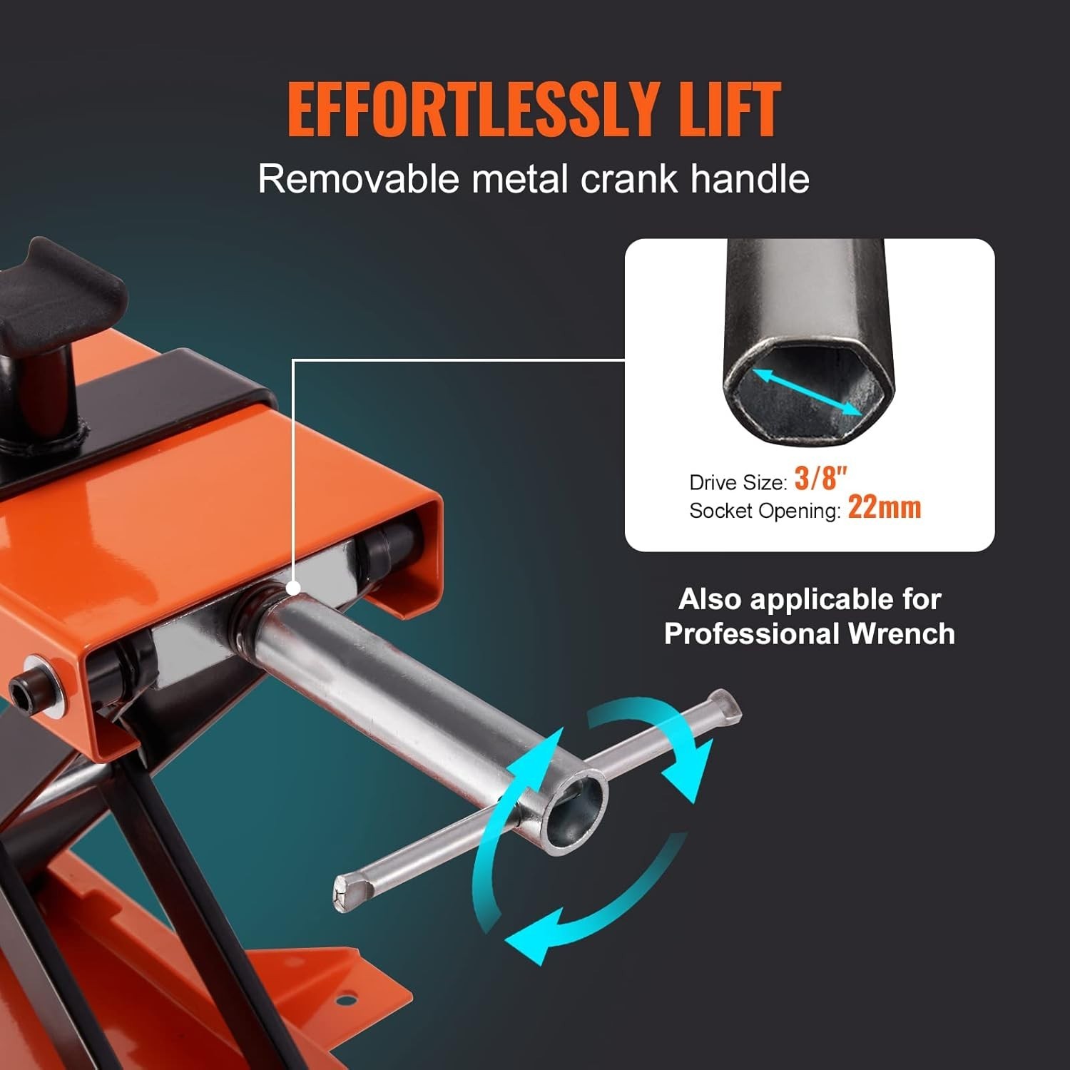 Motorcycle Lift 1100 LBS Center Scissor Jack Hoist Stand VEVOR Saddle Safety
