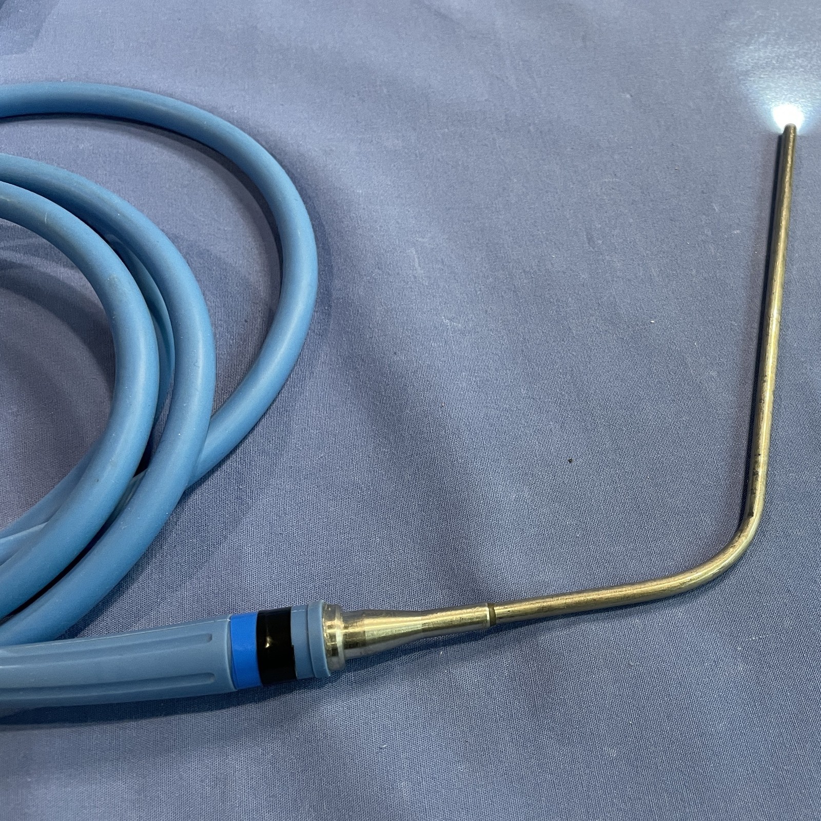 Pilling Weck Fiber Optic Light Cable w/ Angled Metal Guide REF 52-7805 - Tested