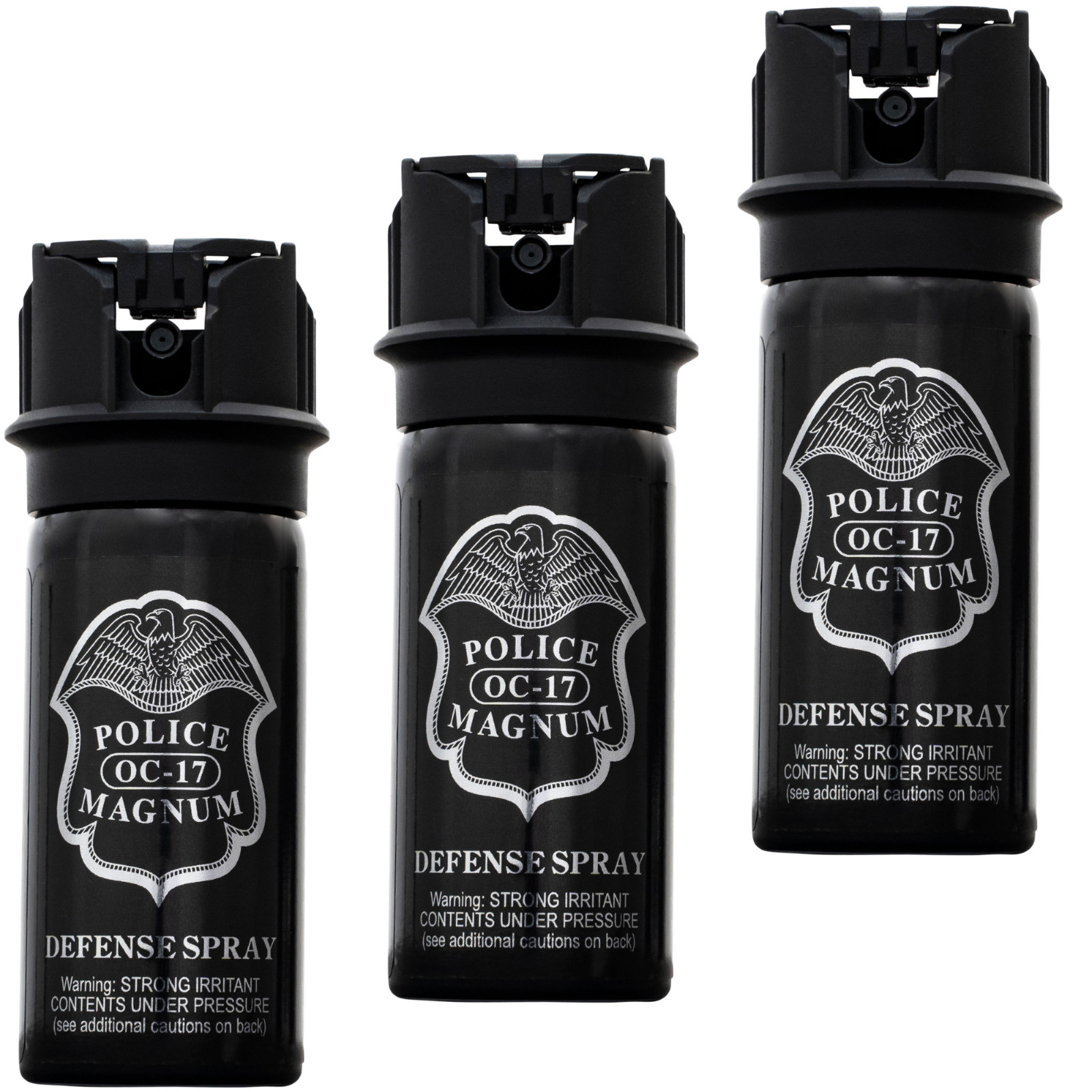 Police Magnum pepper spray self defense portable protection 3 pack 2oz Flip Top
