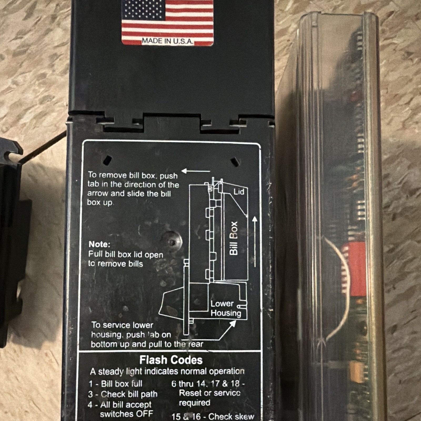 Coinco BA30B Bill Validator Acceptor Assembly Module BA30B Bill Acceptor