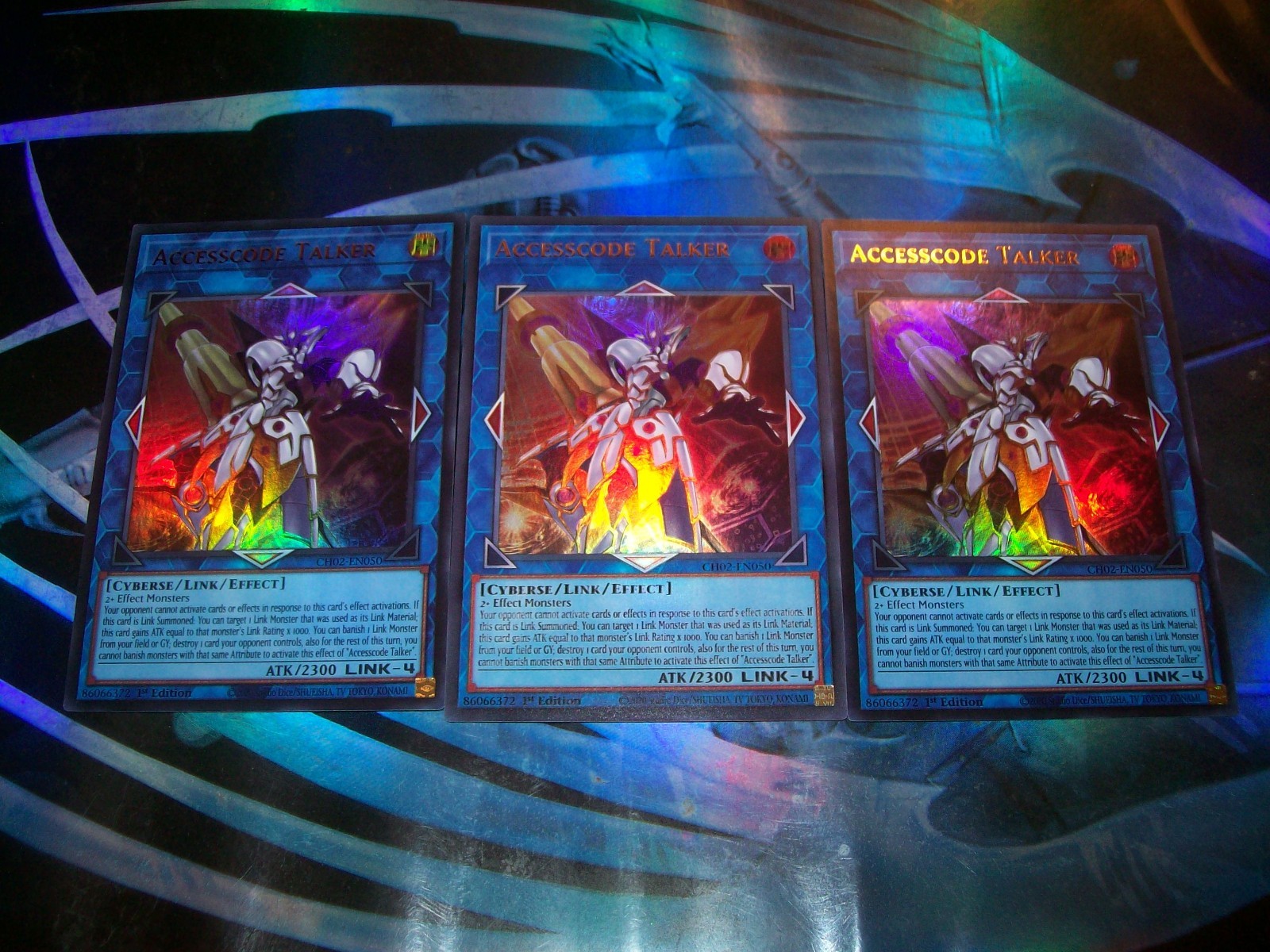 3x Accesscode Talker 1st Edition Ultra Rare CH02-EN050 Yu-Gi-Oh!