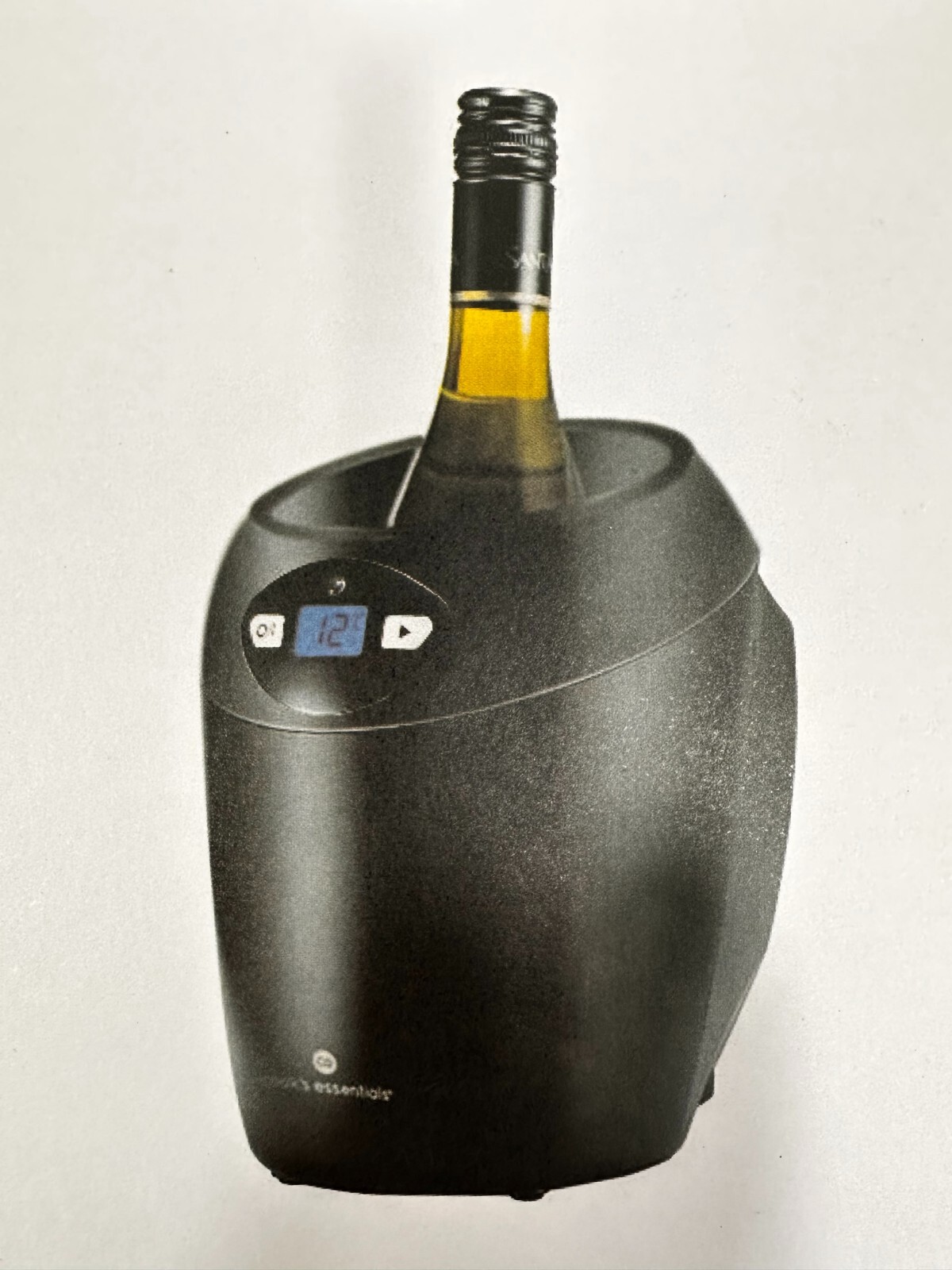 New Cook's Essentials Single Bottle Electric Wine Chiller Black K51086