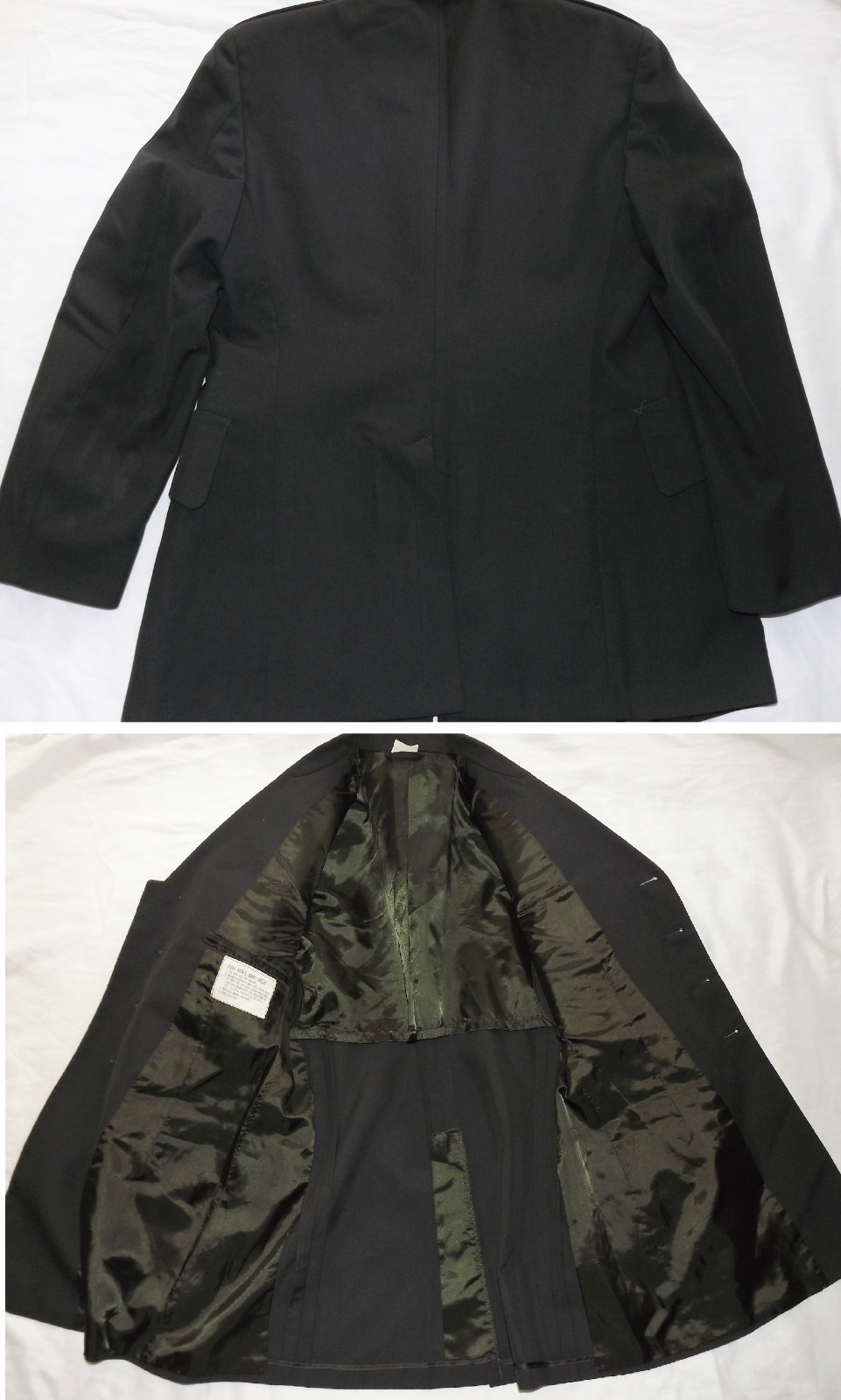 US ARMY MILITARY WOOL Uniform Green Blazer Jacket Gold Eagle Buttons