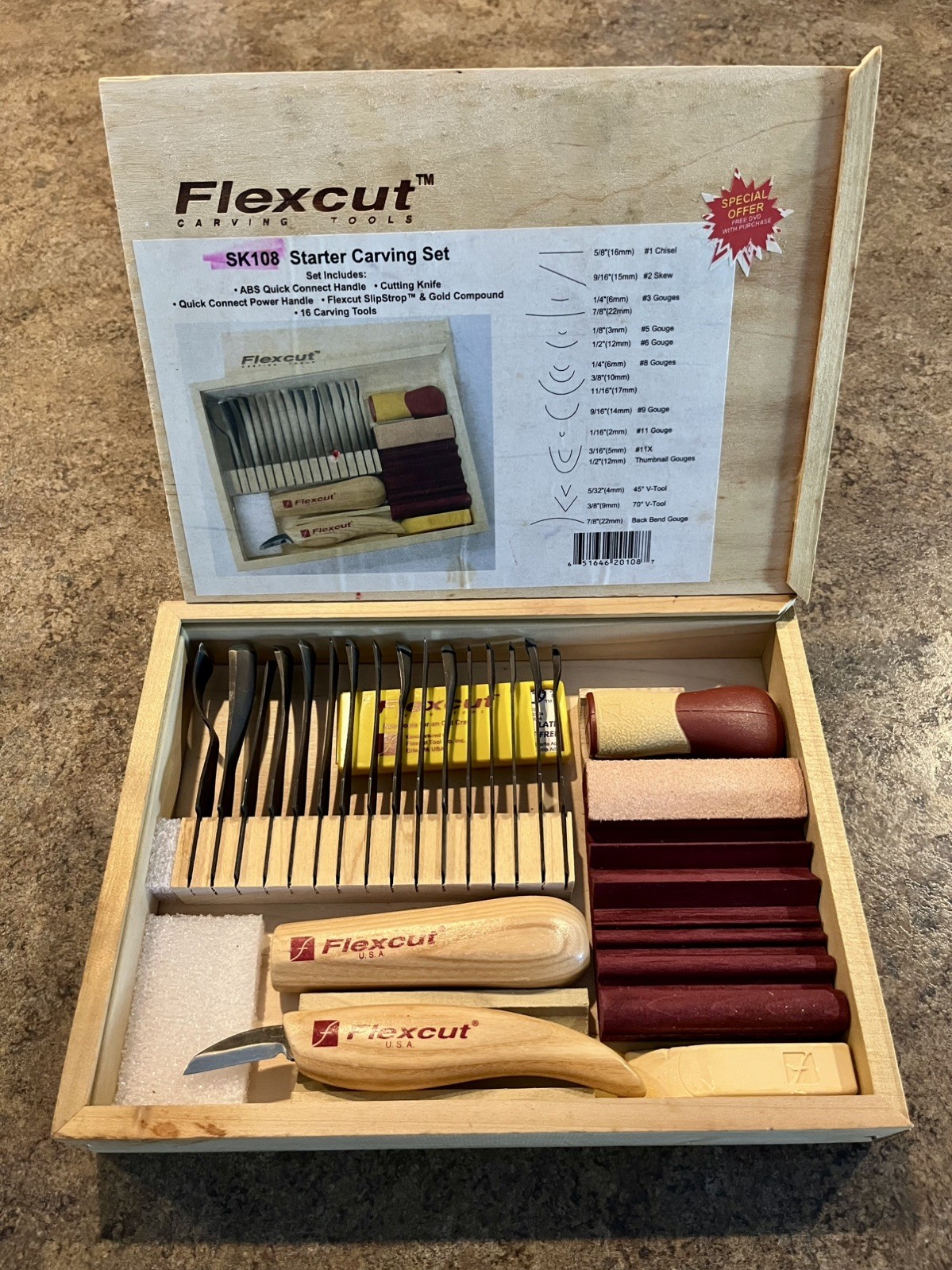 FLEXCUT SK108 DELUXE STARTER CARVING SET 21 PIECES