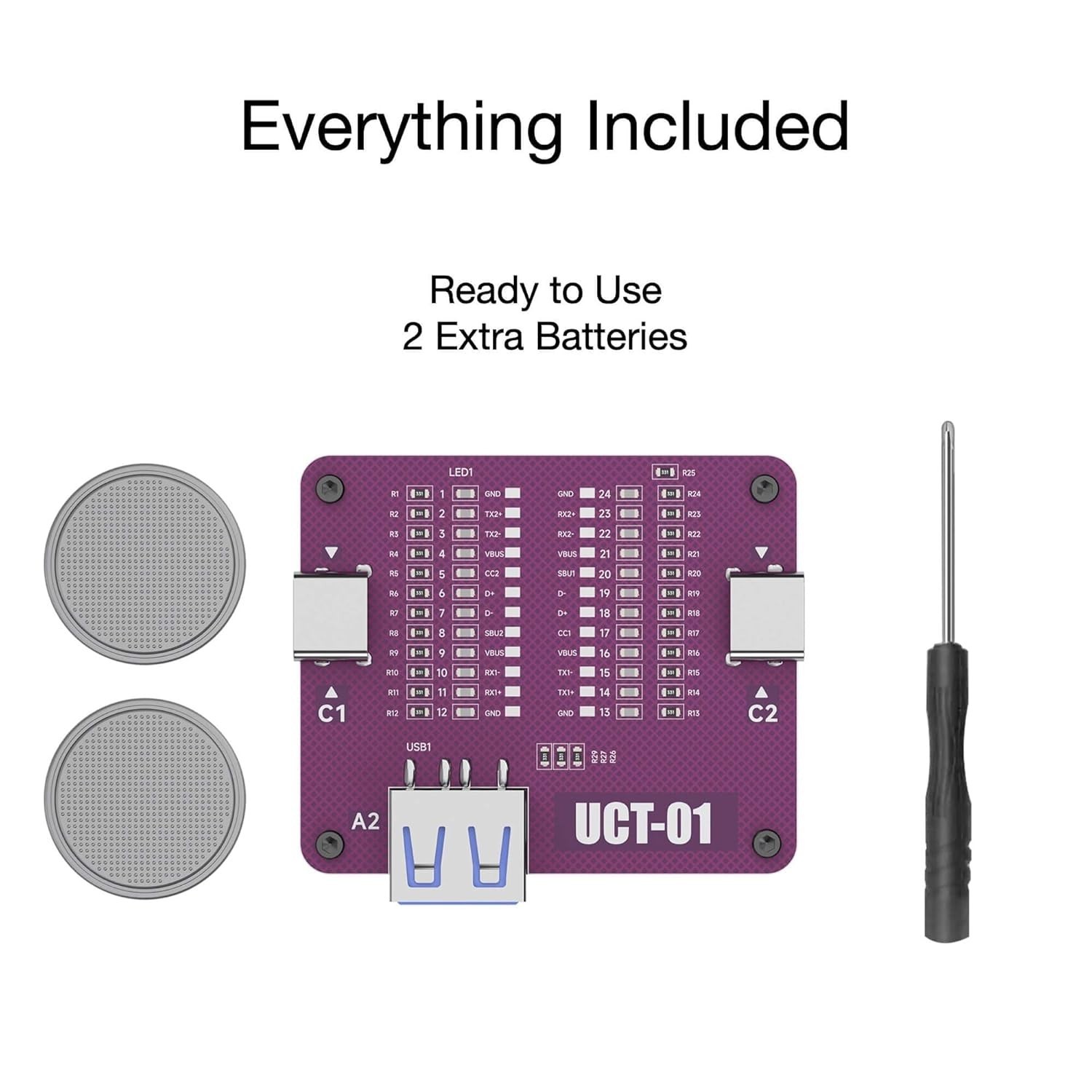 Professional USB Cable Tester & Analyzer - LED Continuity Checker for Type-C ...