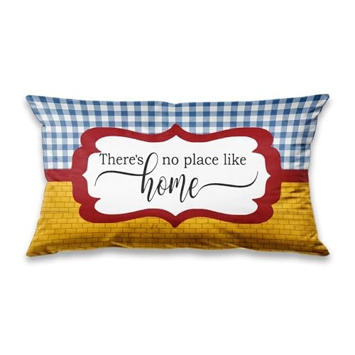 Farmhouse There's No Place Like Home Throw Pillow Covers 12x20 inch, 06color