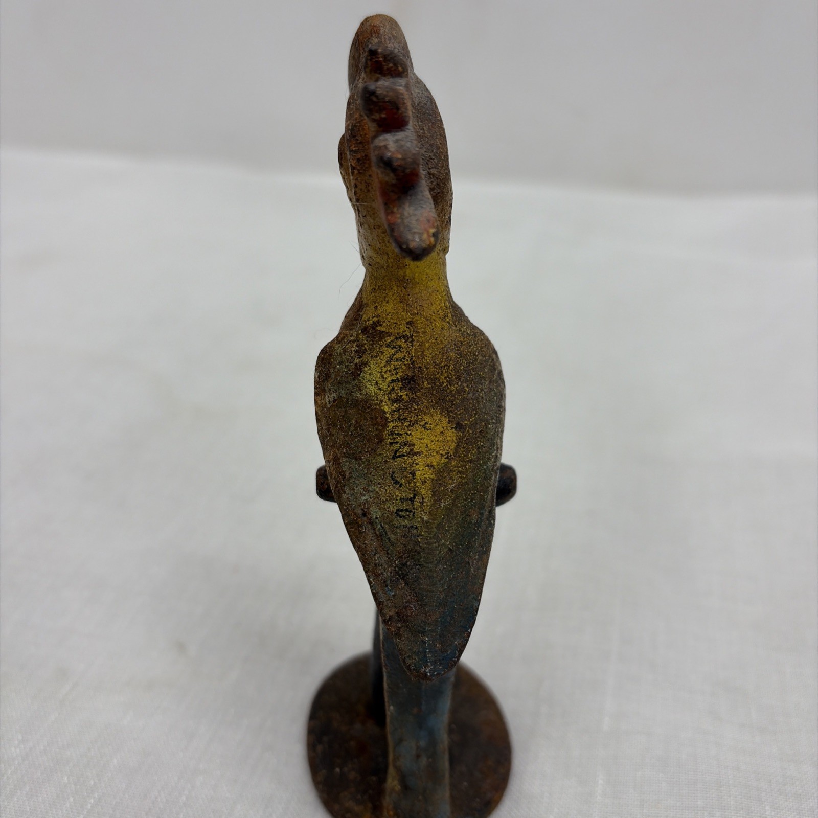 Vintage John Wright Cast Iron Parrot Macaw Perched Bottle Opener