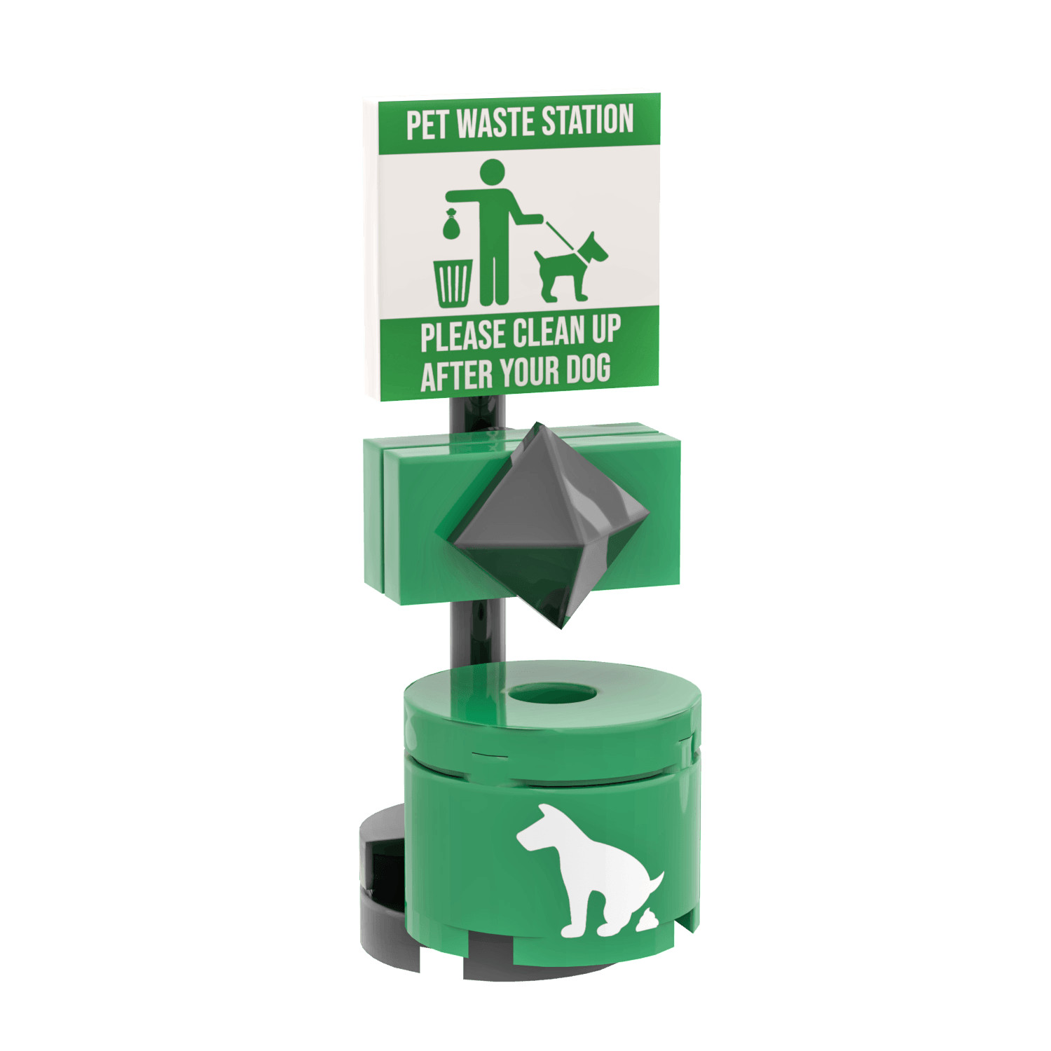 Pet Waste Station - Printed Mini Build - Minifig Scale -  Park AFOL