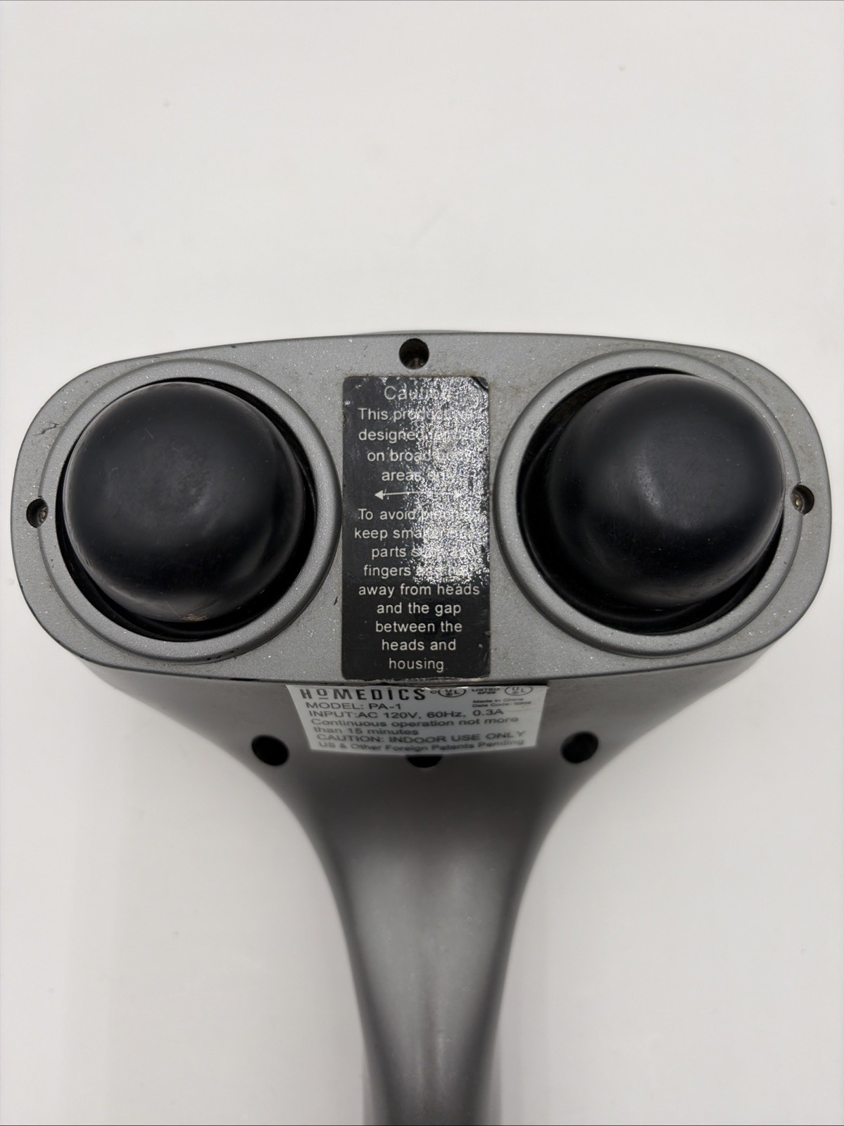 HoMedics PA-1 Variable Speed Handheld Professional Percussion Dual Massager