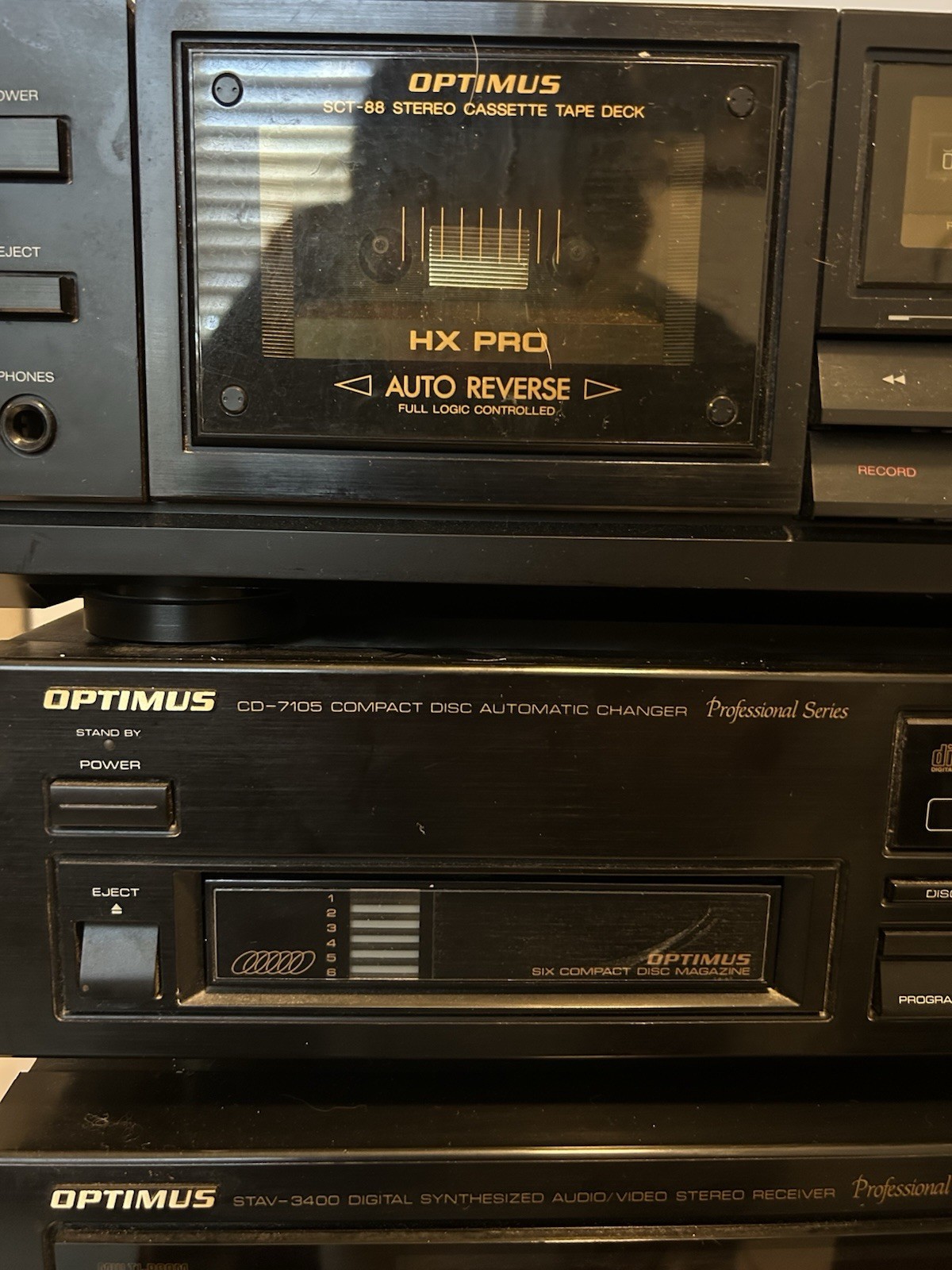 Optimus Professional Series modular component stereo system perfectly working.