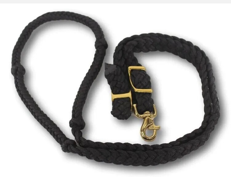 Tough 1 Black Knotted Cord Roping, Barrel, Contest Reins Horse Tack